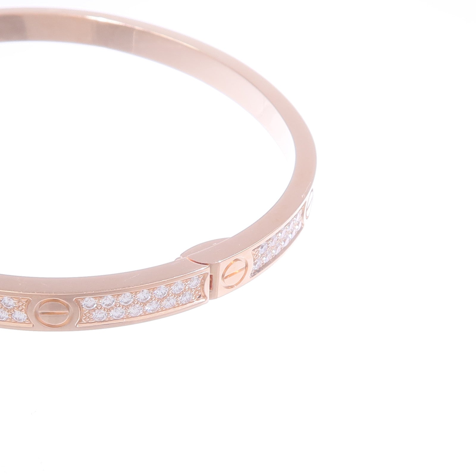 CARTIER 18K玫瑰金Love Bracelet Small Model Full Diamonds鑽石手鐲