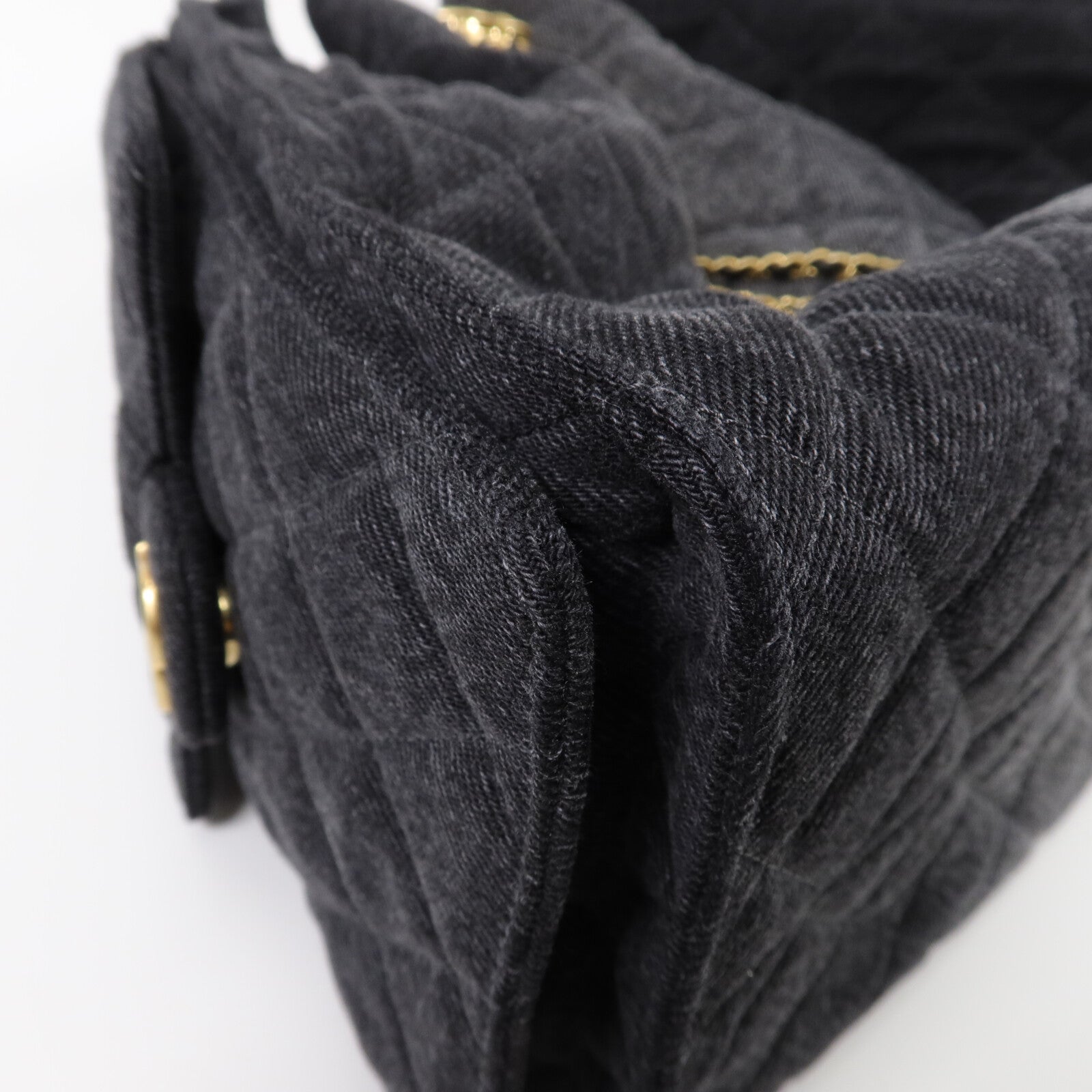 CHANEL 牛仔布Chanel 25 Medium鏈帶肩背袋