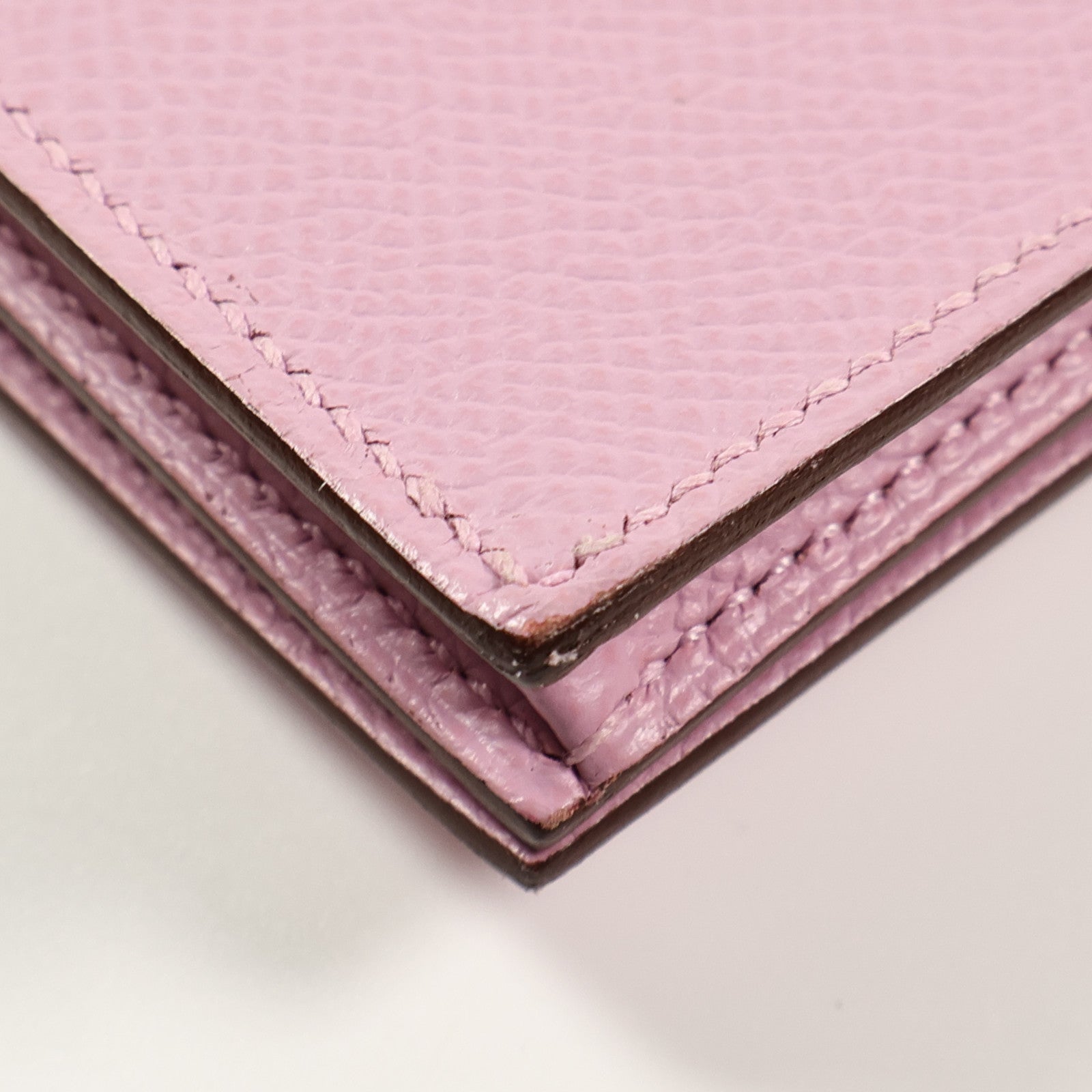 HERMES Epsom皮革Bearn W Snap銀扣長錢包