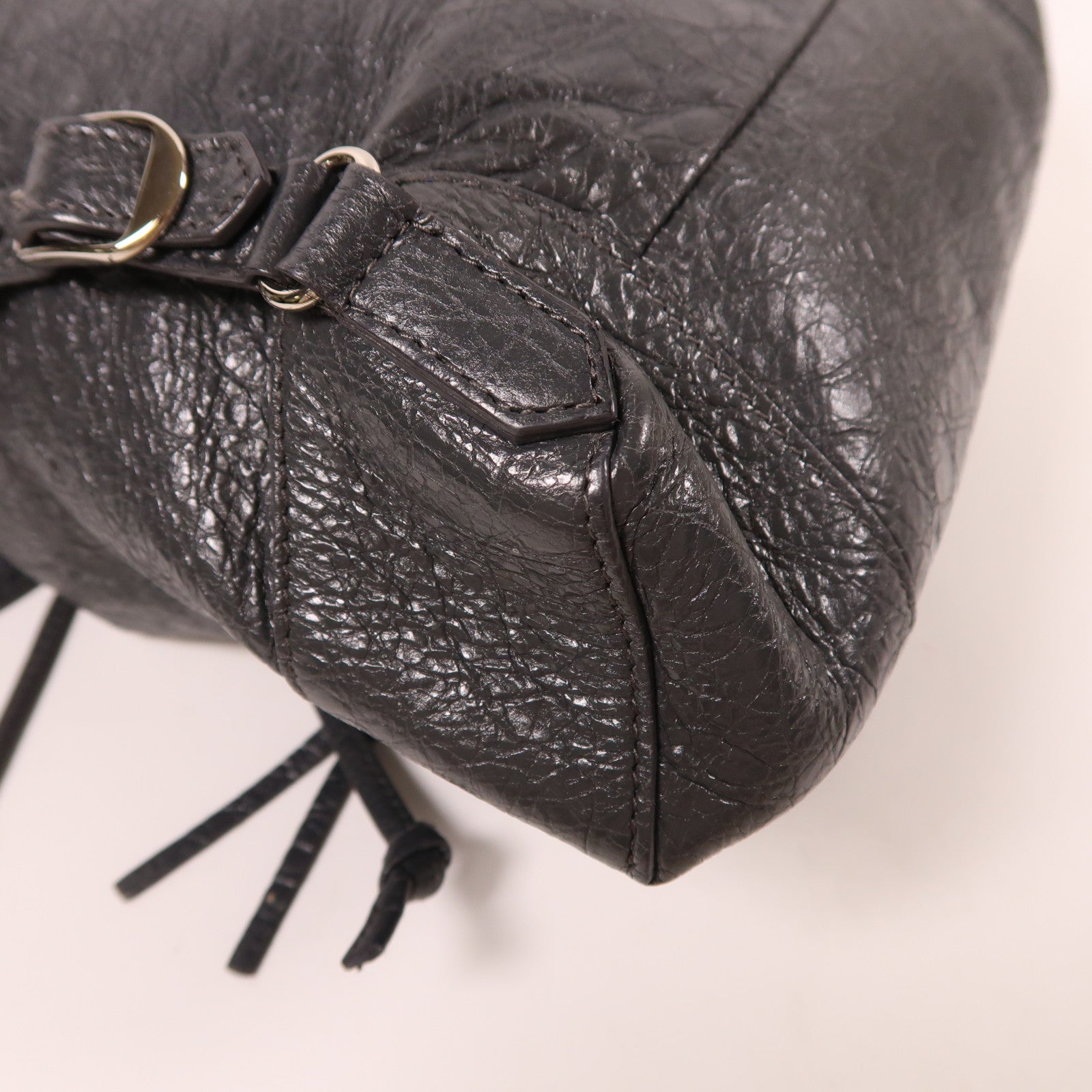 BALENCIAGA 牛皮皮革Backpack銀扣背包