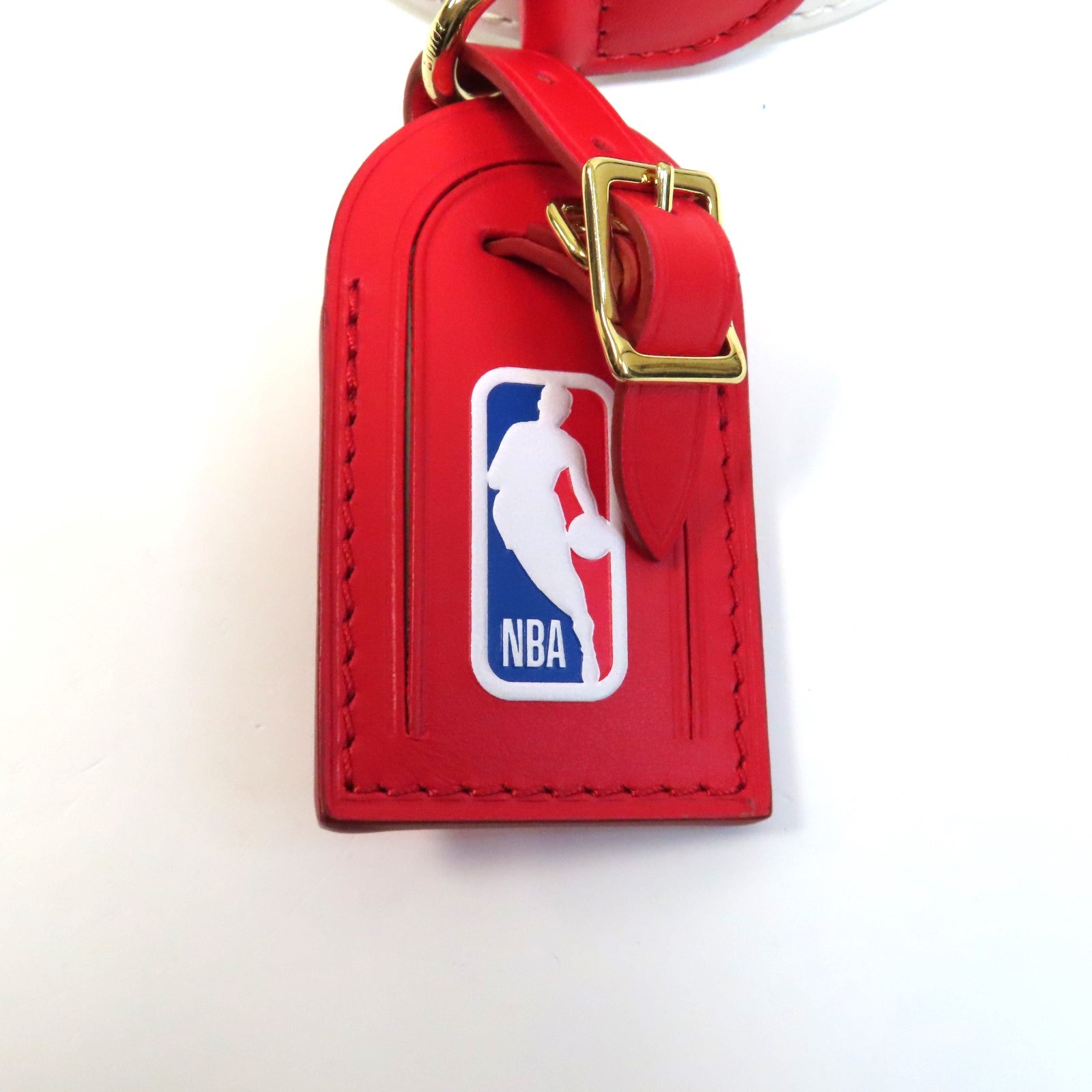 LOUIS VUITTON 【激減優惠】Monogram/皮革LVxNBA Soft Trunk金扣肩背袋啡色/白色