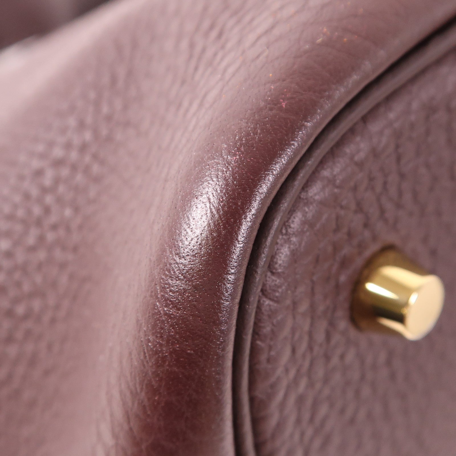 HERMES Clemence皮革Picotin MM金扣手挽袋Rouge Sellier
