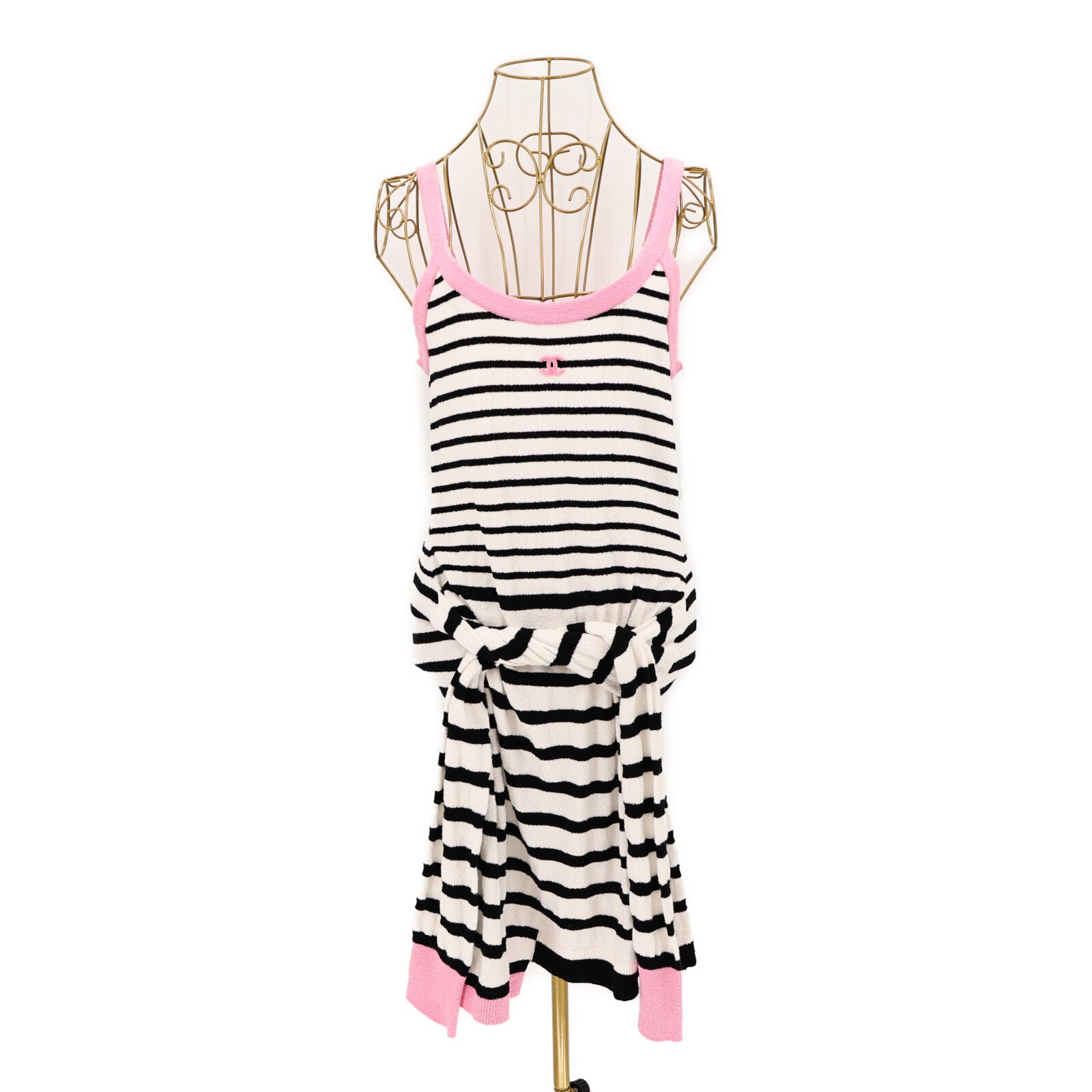 CHANEL Cotton/Polyamide Striped Mini Dress Spring 2024 Collection連身裙