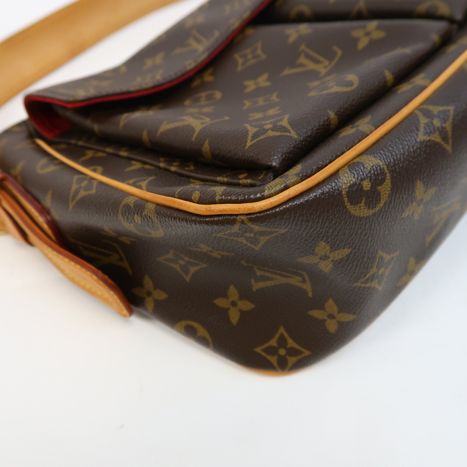 LOUIS VUITTON Monogram Viva Cite GM金扣肩背袋啡色