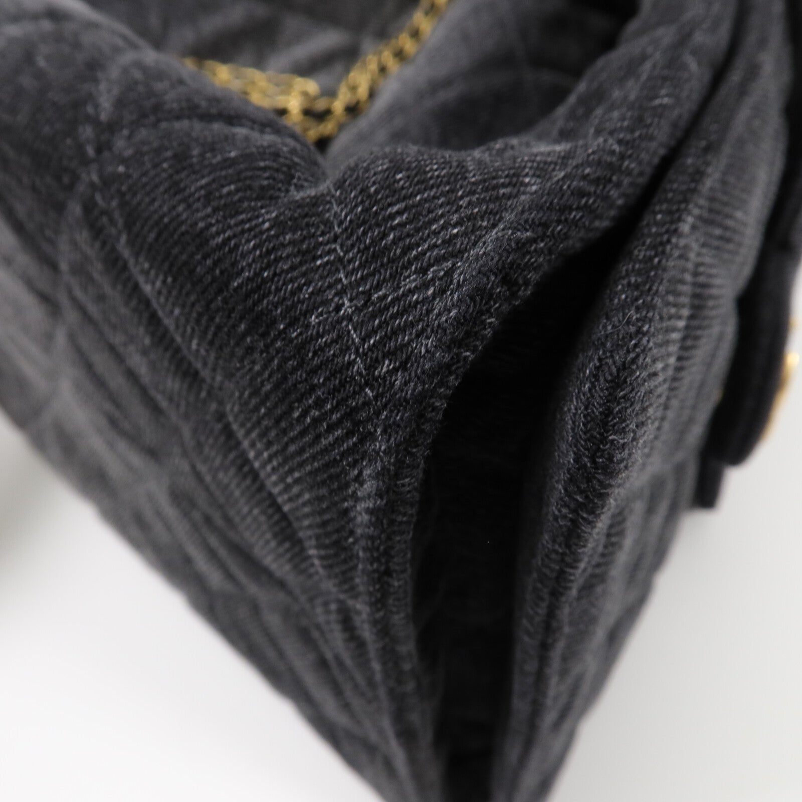 CHANEL 牛仔布Chanel 25 Medium鏈帶肩背袋