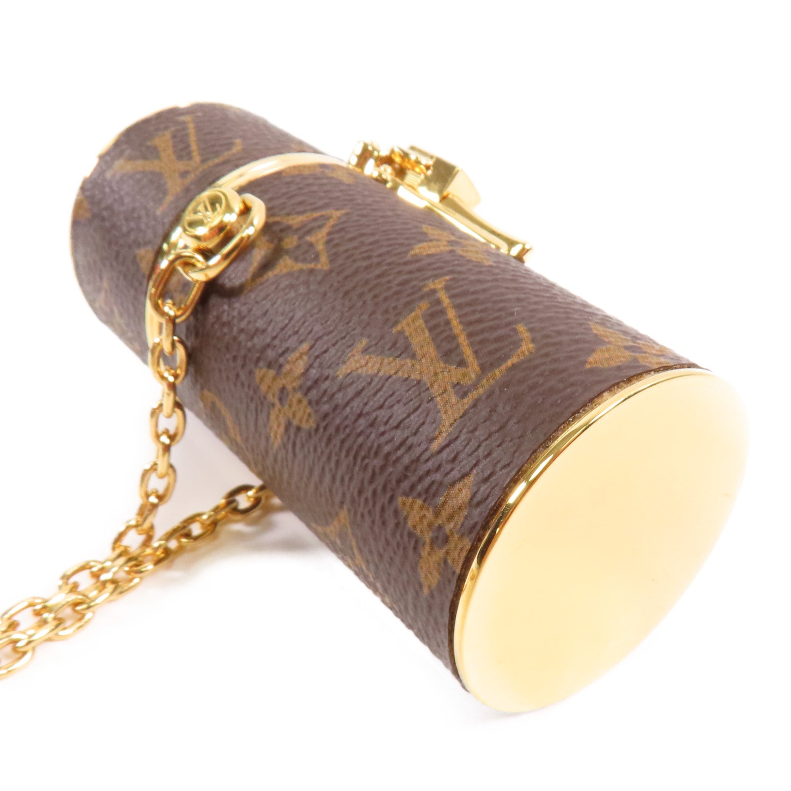 LOUIS VUITTON LV GHW Lipstick Case MP2406 Monogram Brown