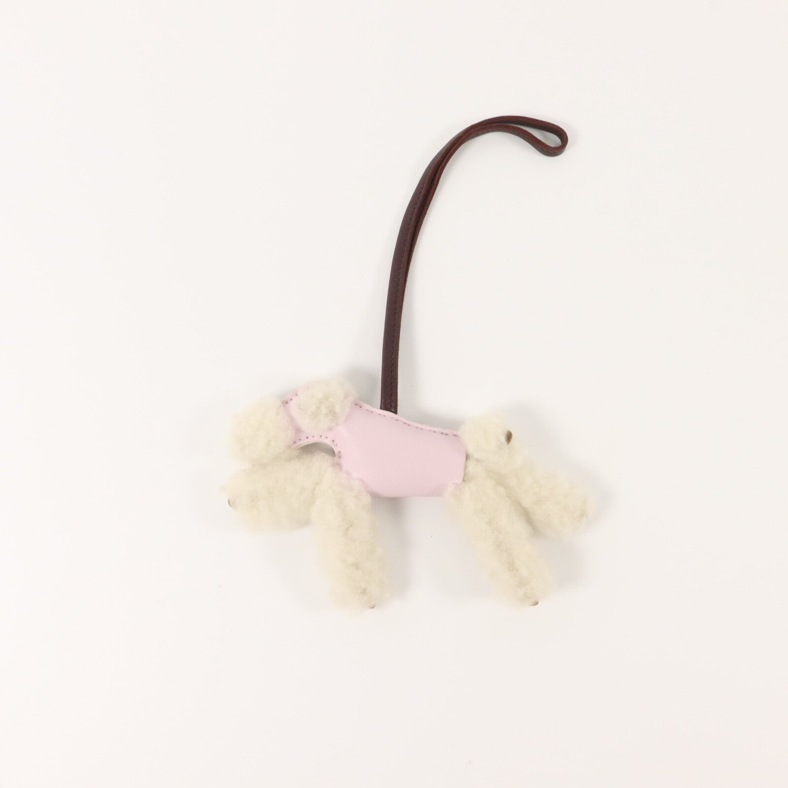 HERMES 羊毛/Milo皮革Budy Charm掛飾Mauve Pale