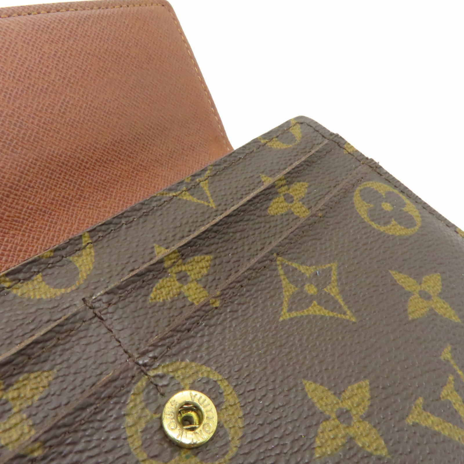 LOUIS VUITTON Monogram Portefeuille Sarah金扣長錢包棕色