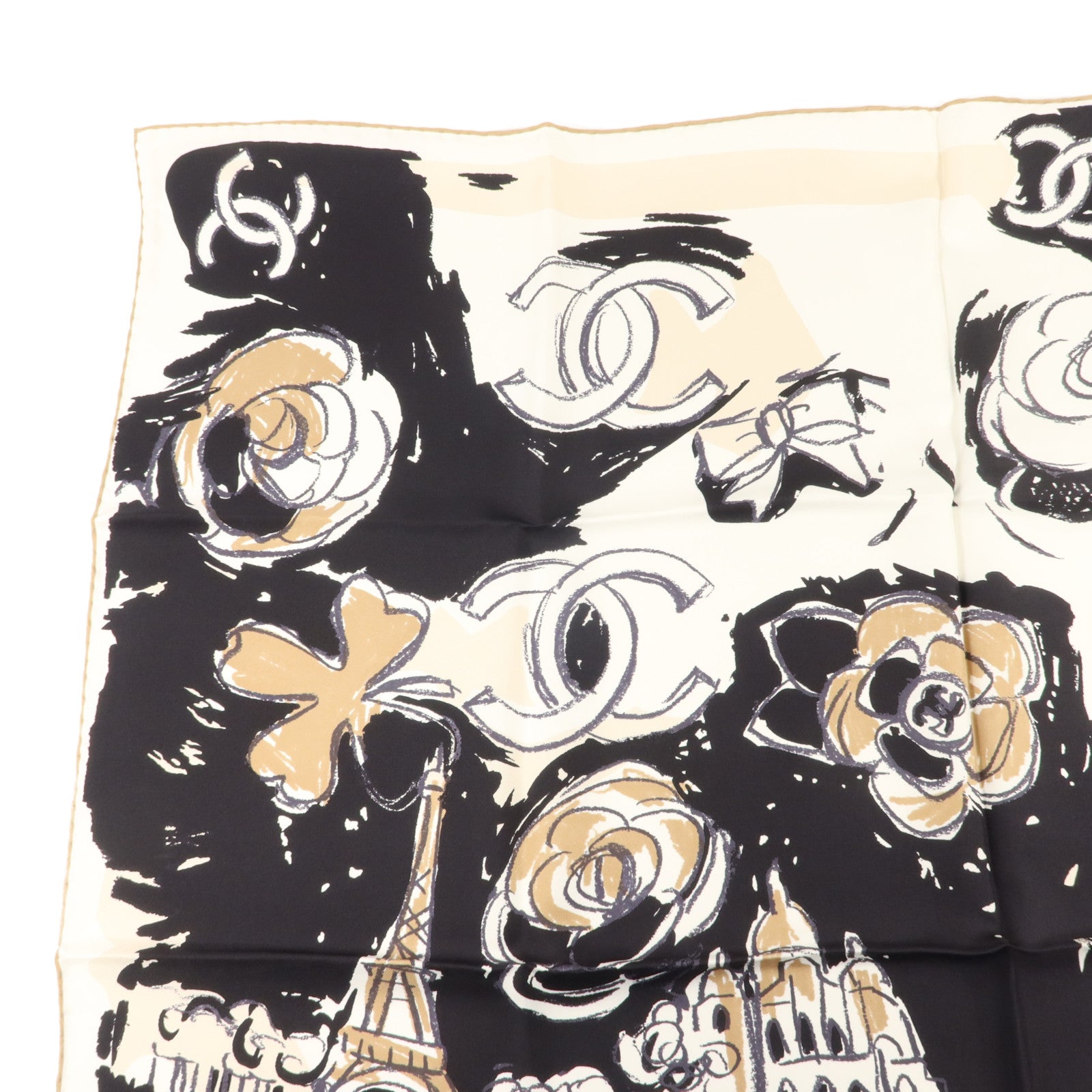 CHANEL 絲質Square Scarf 90x90cm絲巾