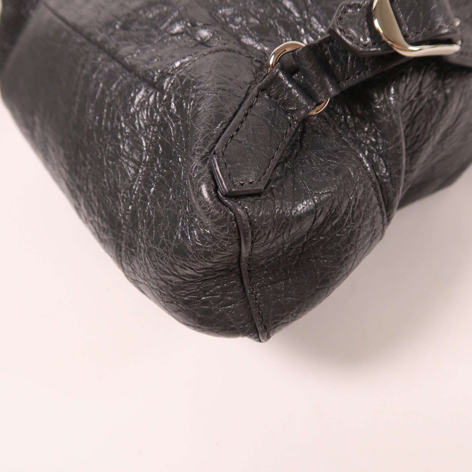 BALENCIAGA 牛皮皮革Backpack銀扣背包