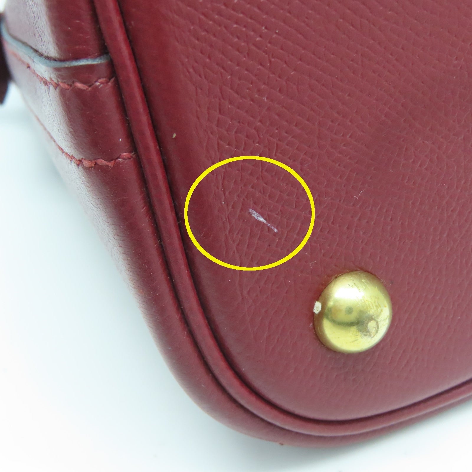 HERMES Veau Epsom皮革Bolide 31金扣手挽肩背兩用袋正紅色