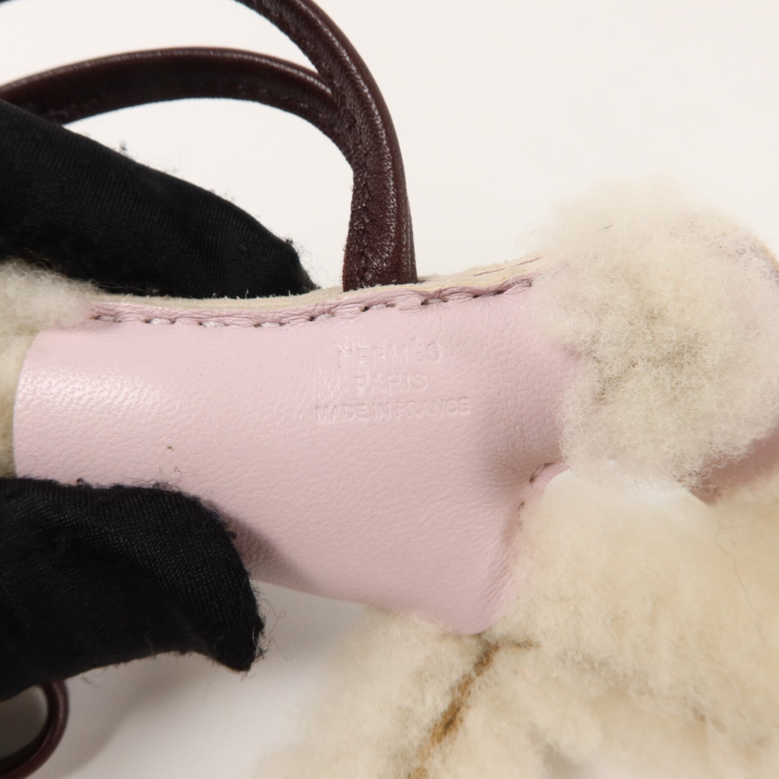 HERMES 羊毛/Milo皮革Budy Charm掛飾Mauve Pale