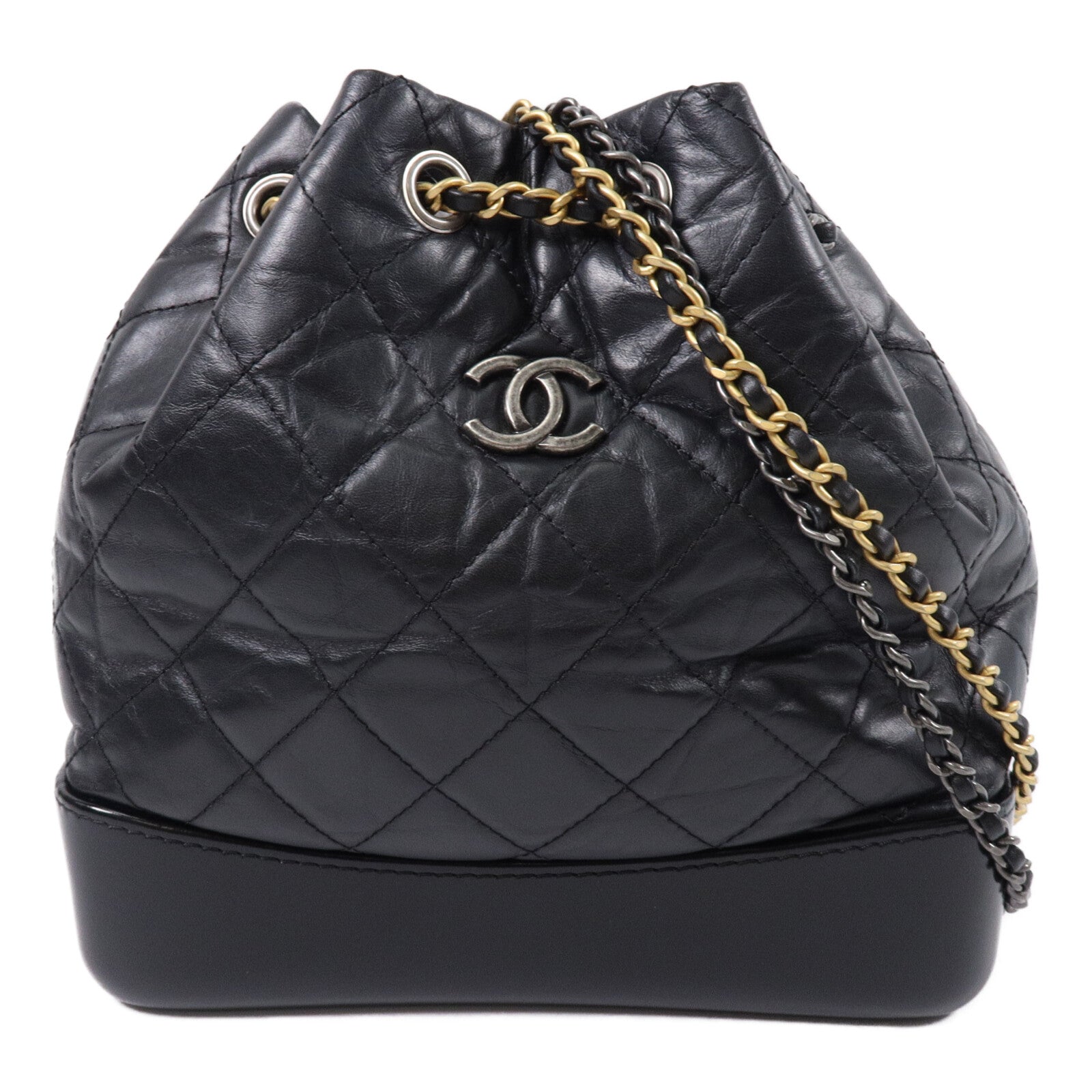 CHANEL 牛皮皮革Grabrielle Backpack鏈帶背包