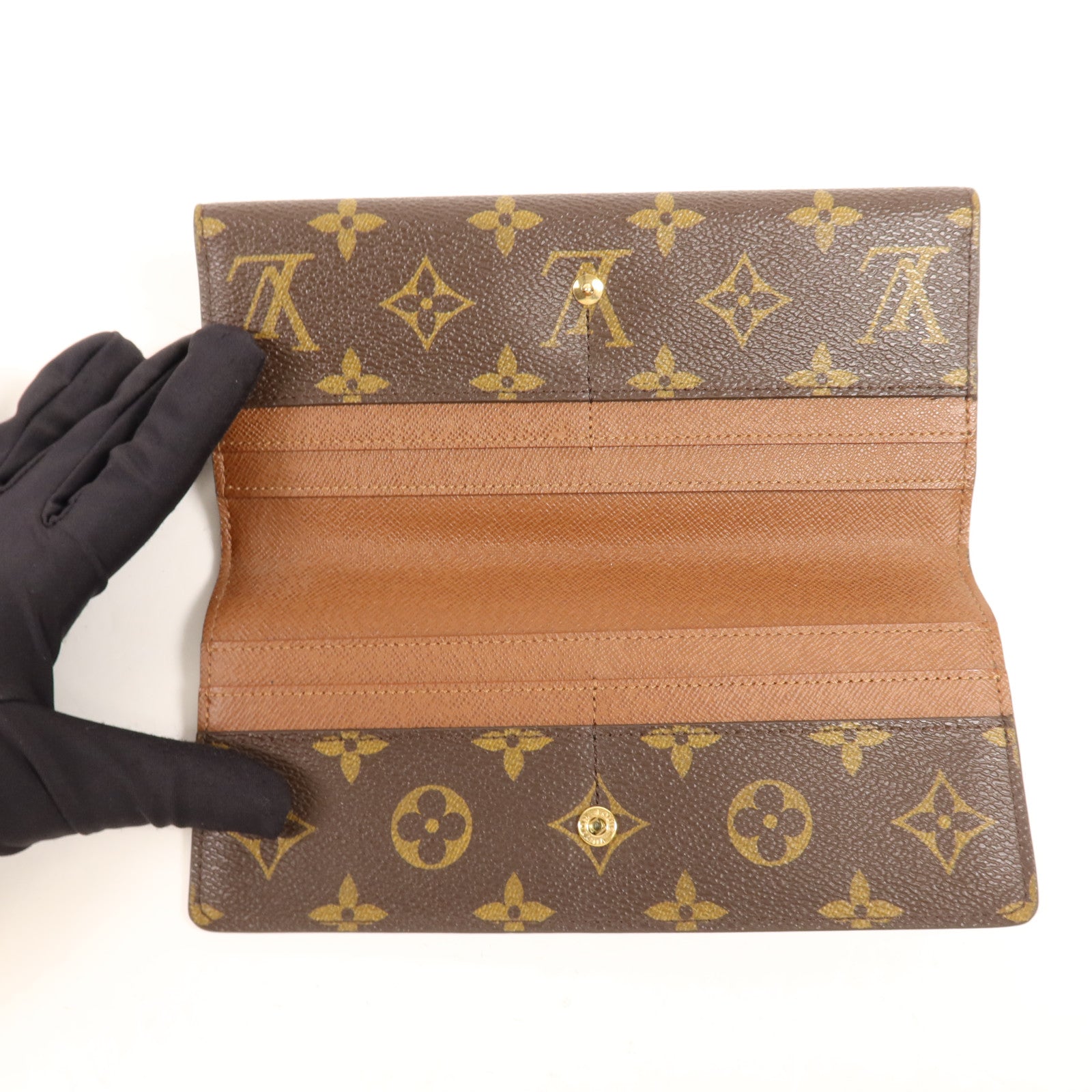 LOUIS VUITTON Monogram Long Wallet金扣長錢包