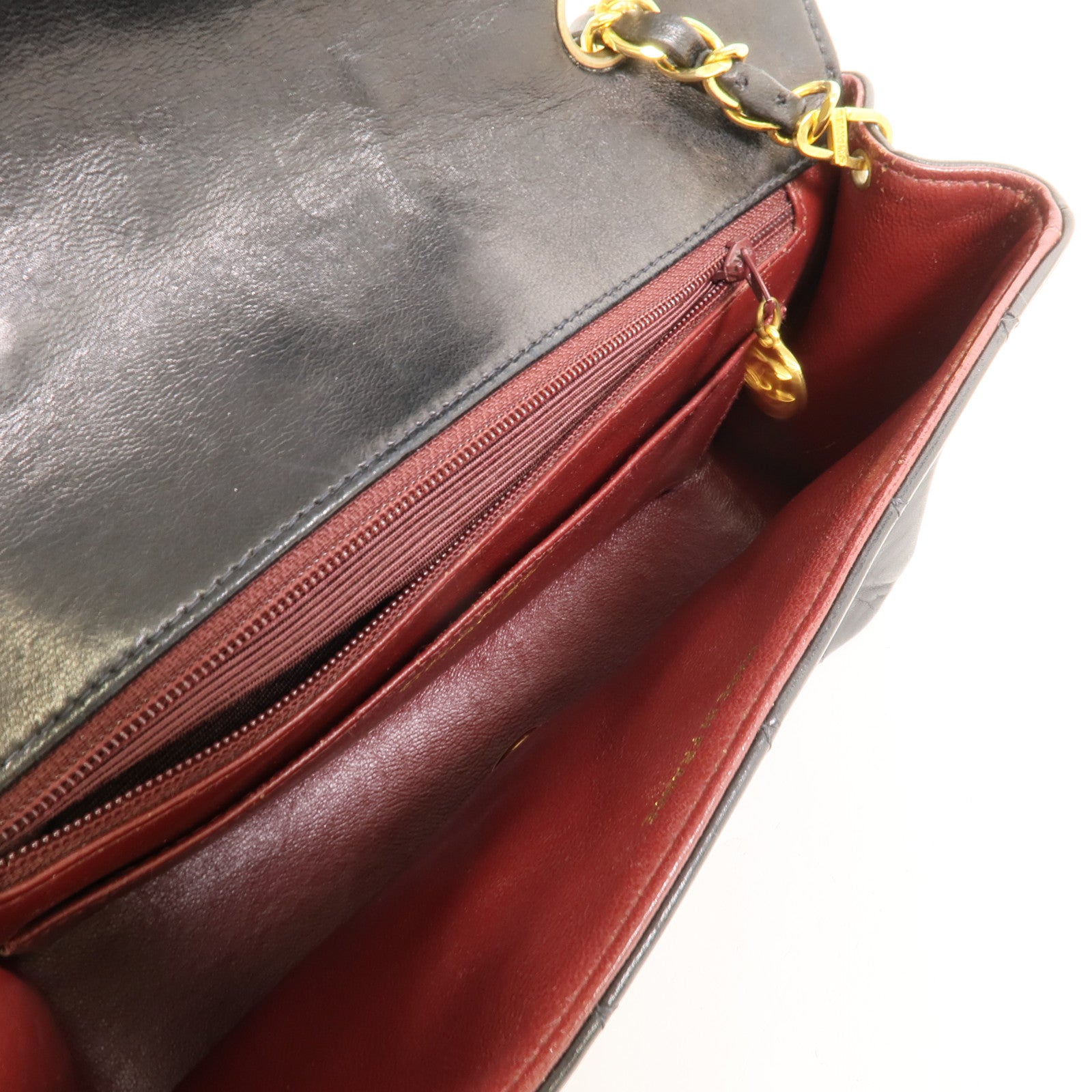 CHANEL 羊皮皮革Vintage Diana鏈帶肩背袋