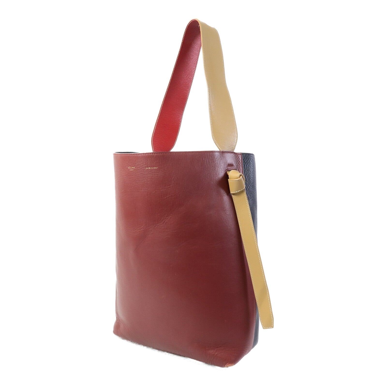 CELINE 牛皮皮革Twisted Cabas肩背袋