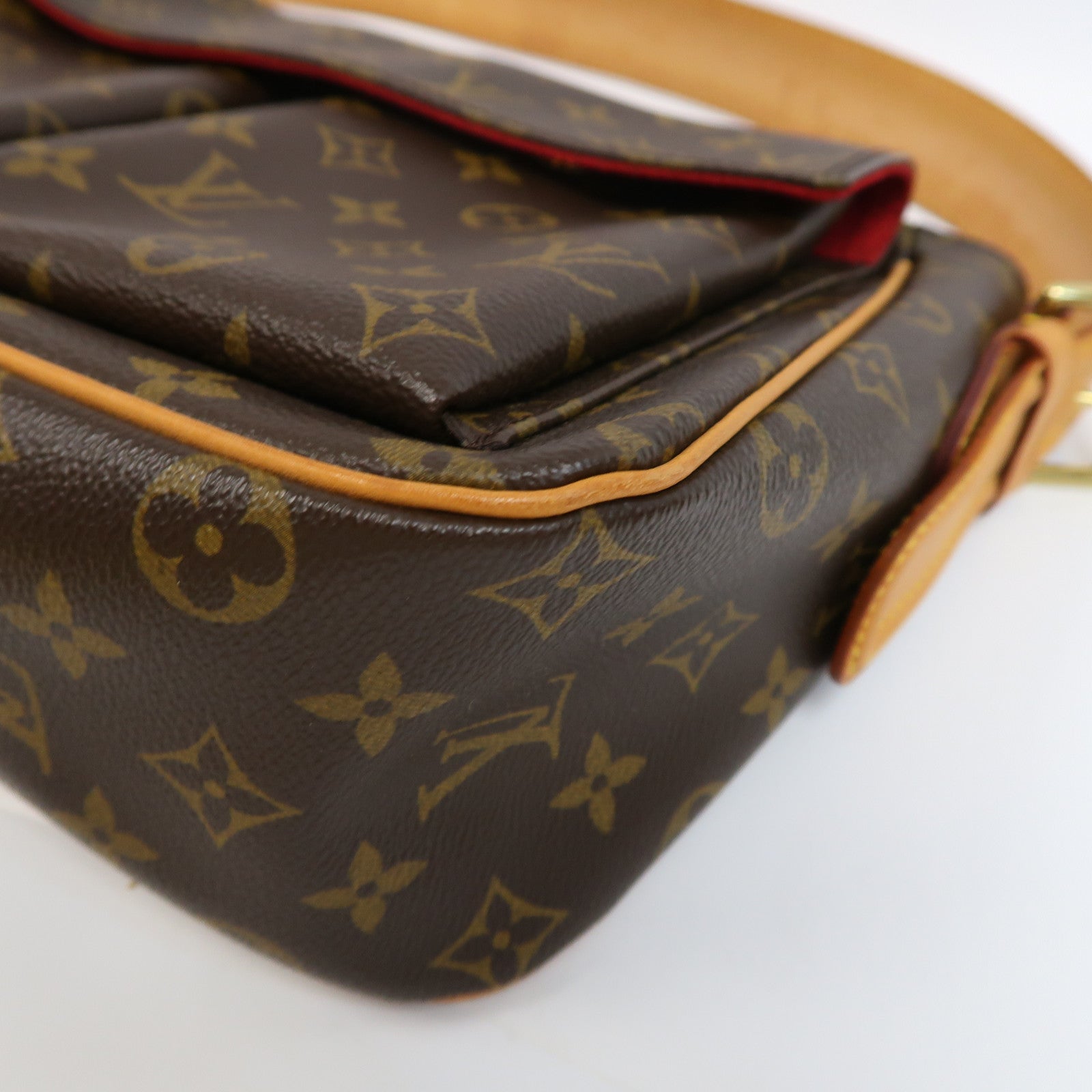 LOUIS VUITTON Monogram Viva Cite GM金扣肩背袋啡色
