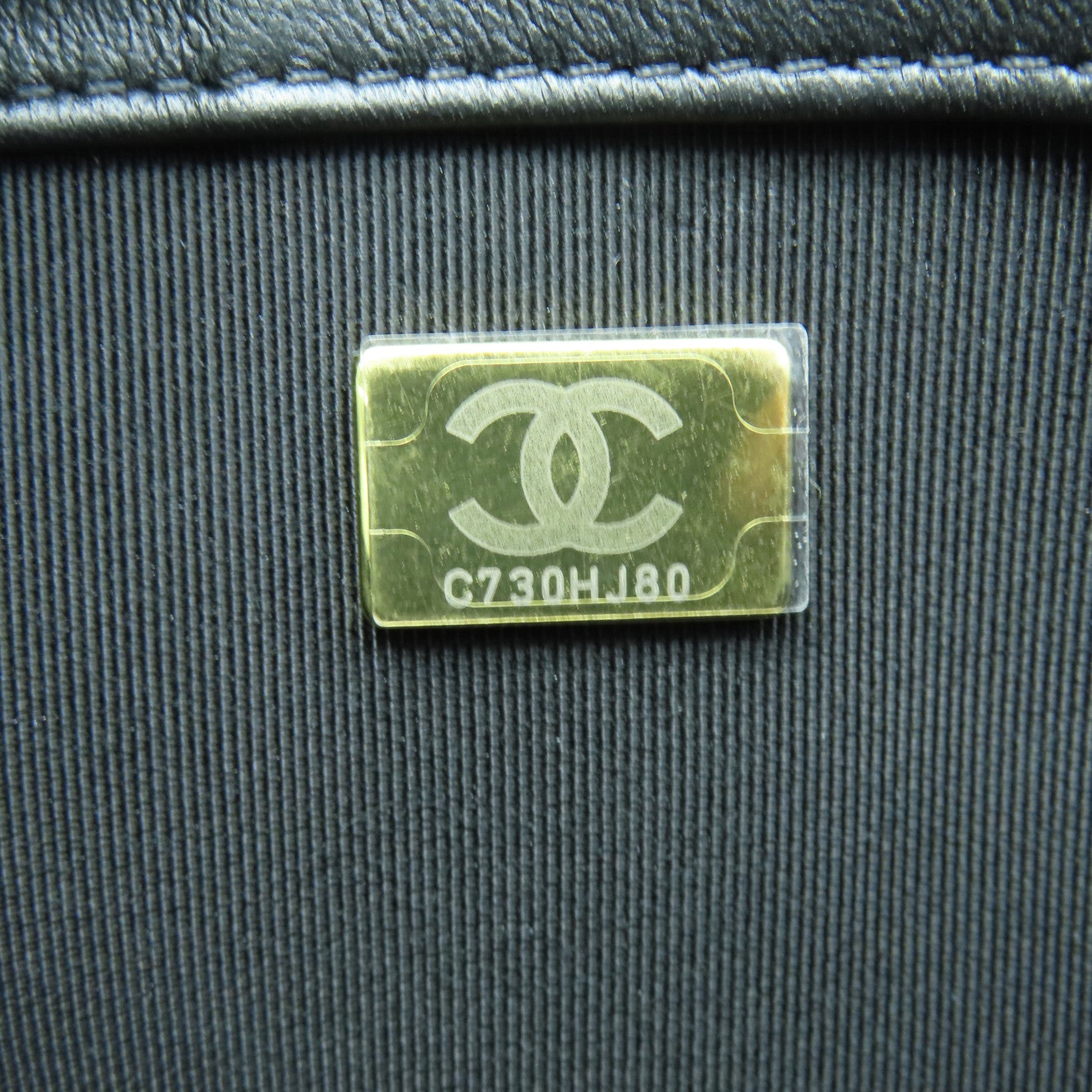 CHANEL 【激減優惠】菱格牛皮皮革Boy 20cm金扣鏈帶肩背袋黑色