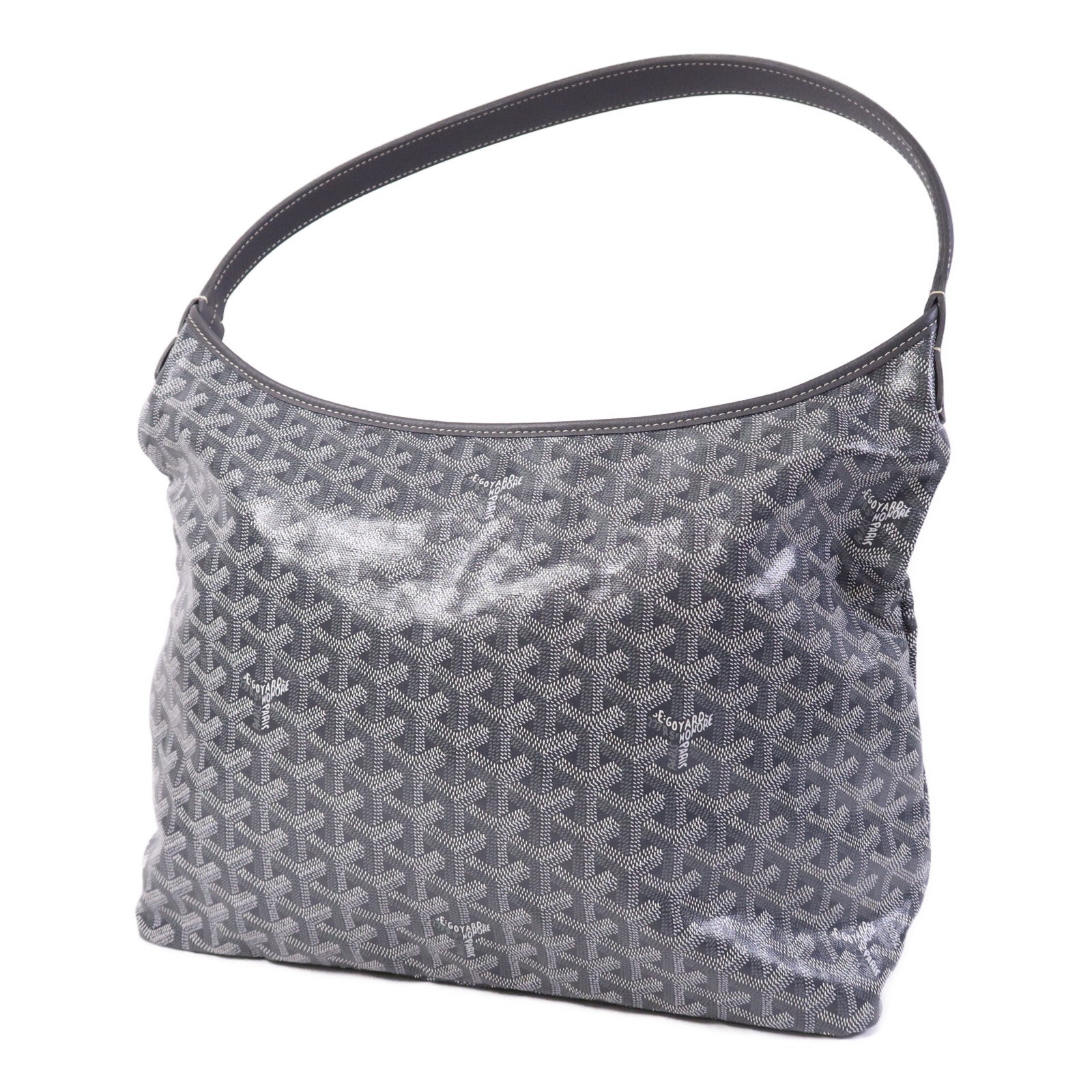 GOYARD 塗層帆布Hobo銀扣手挽袋
