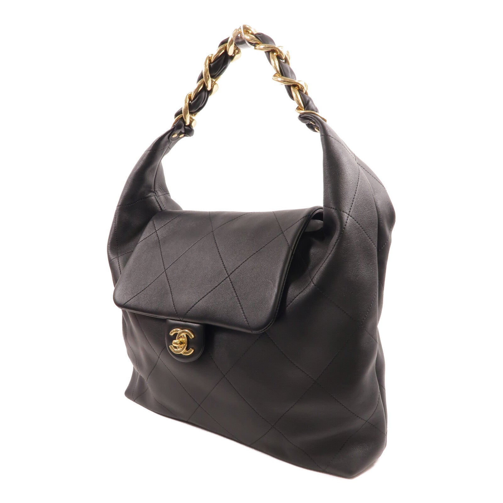 CHANEL 羊皮皮革25K Hobo肩背袋