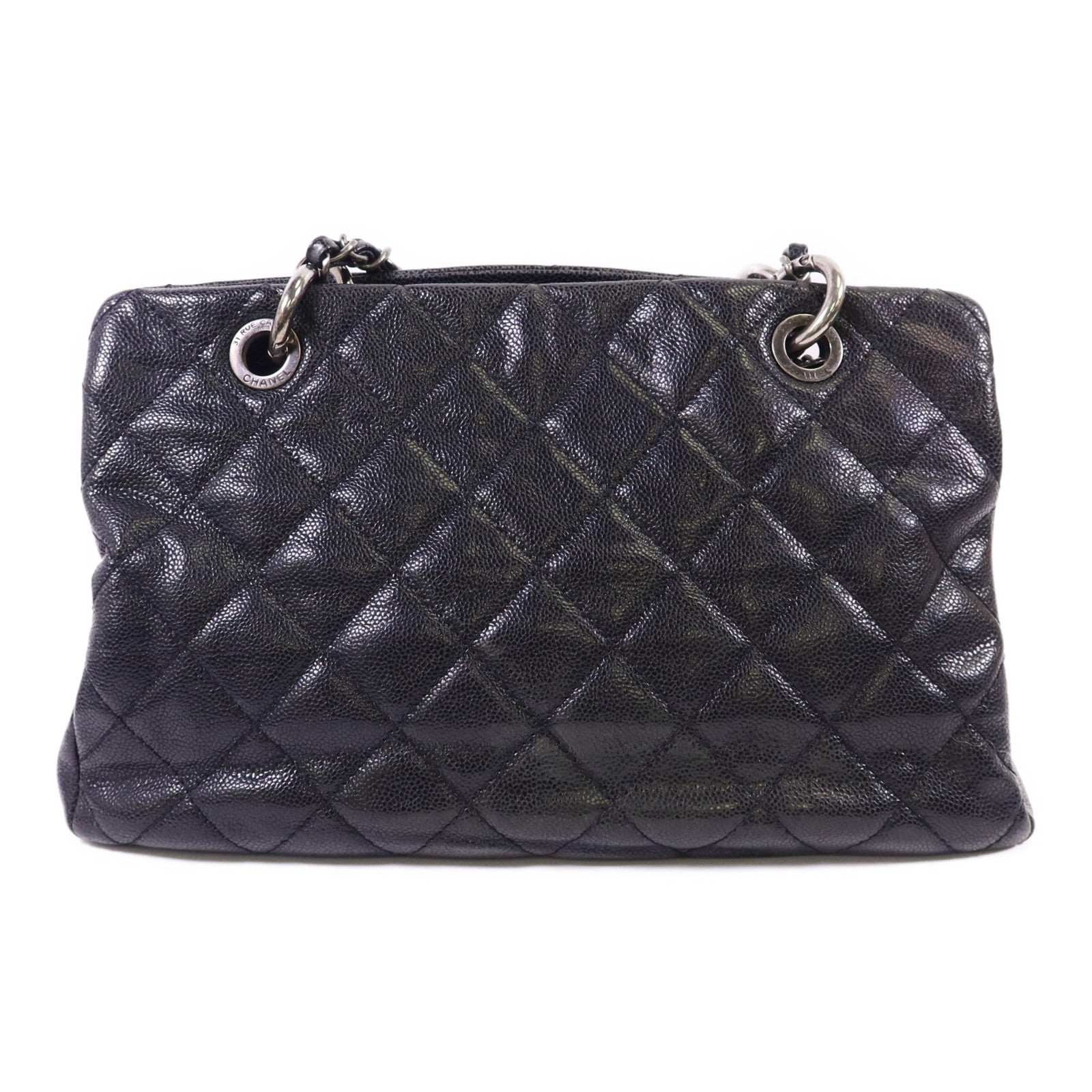 CHANEL 牛皮皮革Chic Shopping Tote銀扣肩背袋