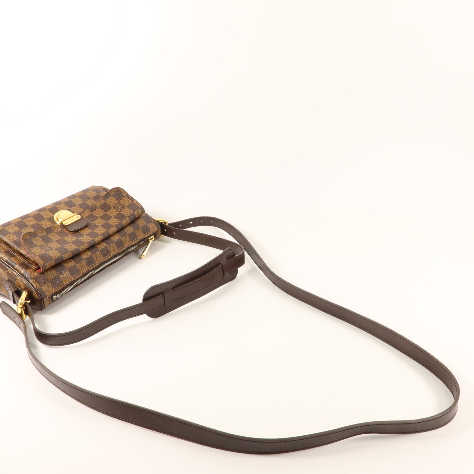 LOUIS VUITTON Damier Ravello GM金扣肩背袋