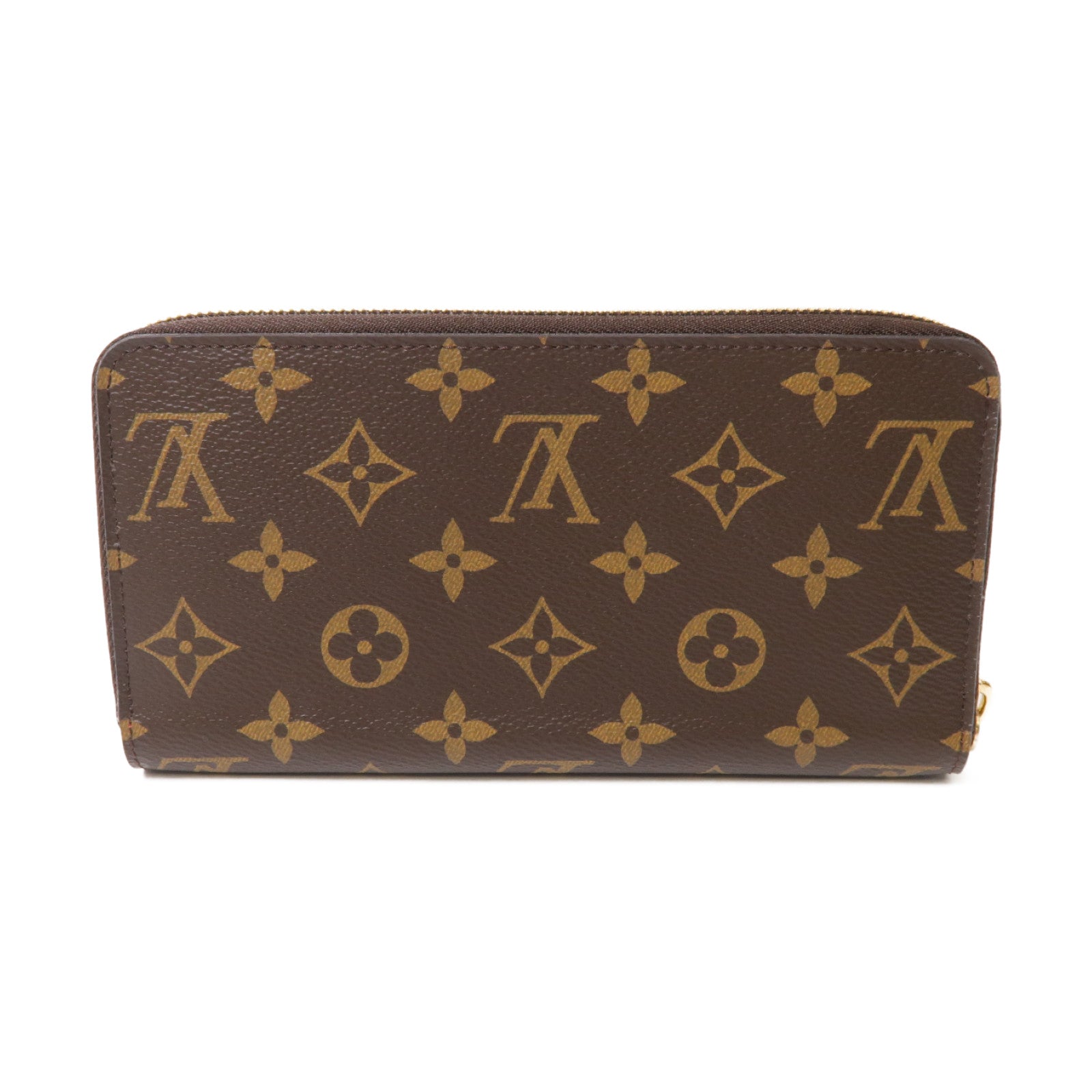 LOUIS VUITTON Monogram Portefeuille Zippy Wallet金扣長錢包棕色