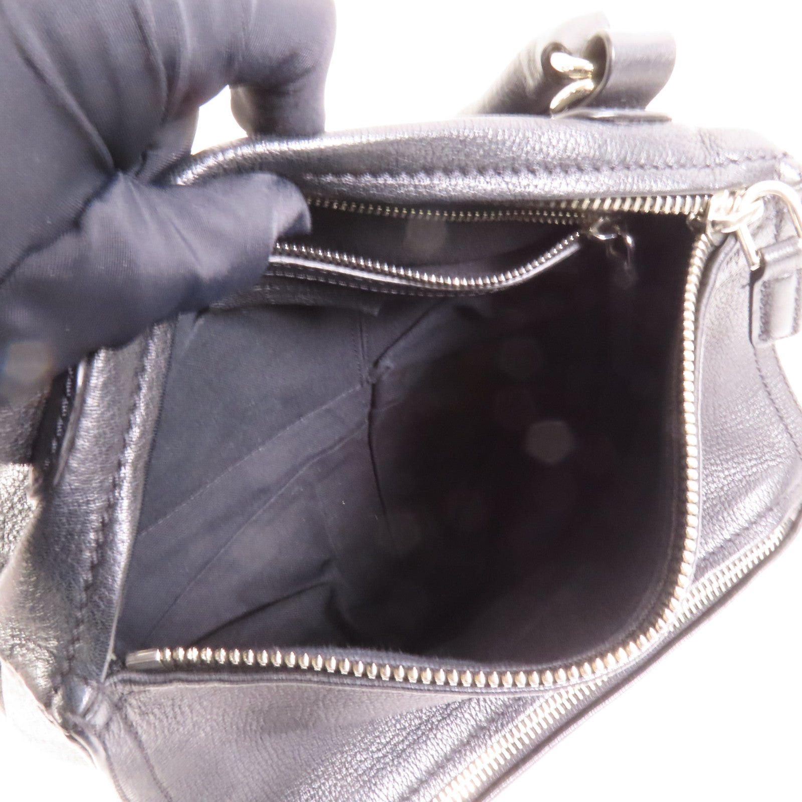 GIVENCHY 牛皮皮革Pandora Small銀扣手挽肩背兩用袋
