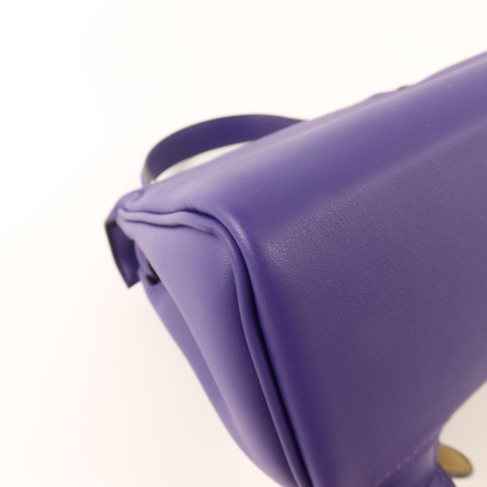 HERMES Swift皮革Kelly Doll手挽袋Purple/Dune