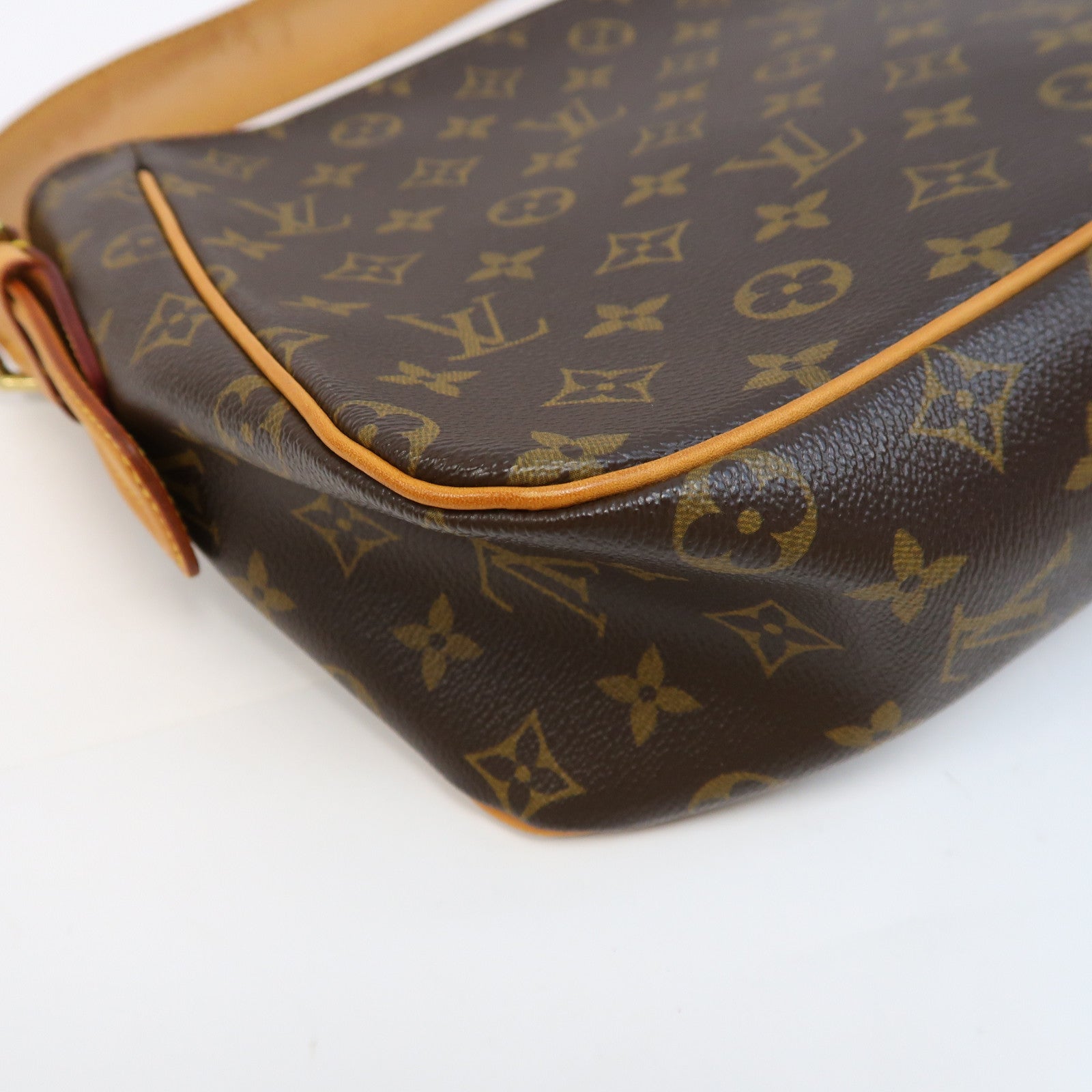 LOUIS VUITTON Monogram Viva Cite GM金扣肩背袋啡色