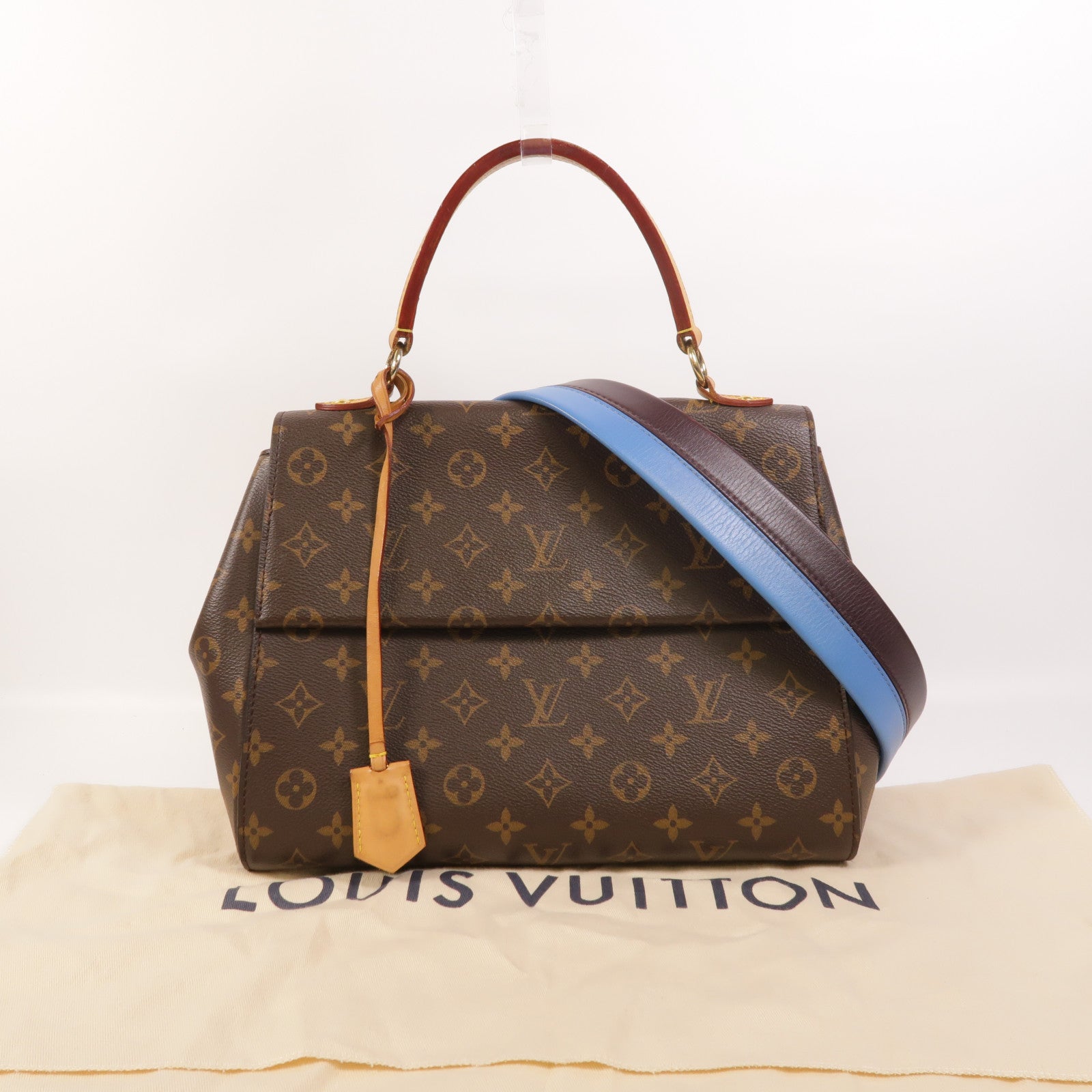 LOUIS VUITTON Monogram Cluny MM金扣手挽肩背兩用袋