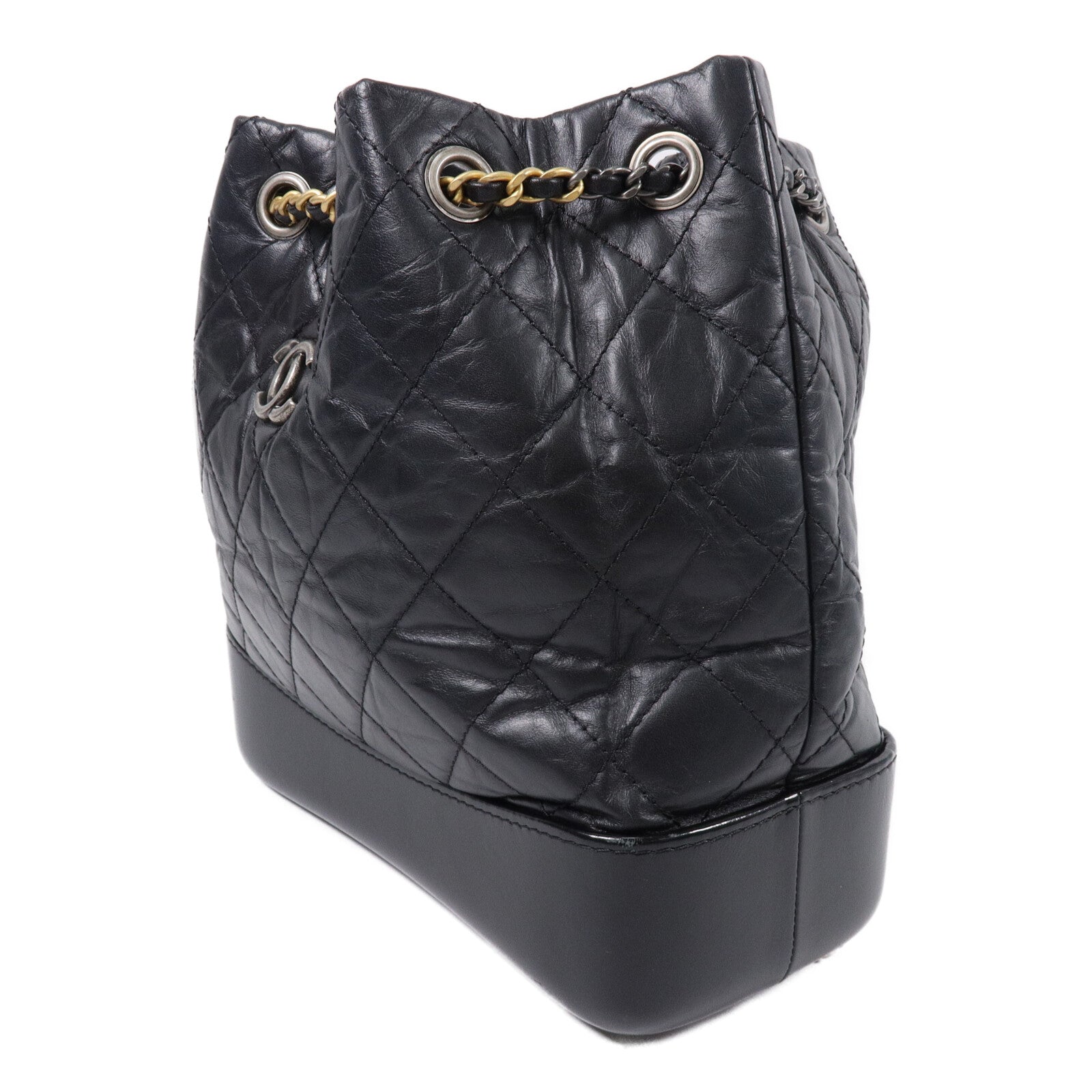 CHANEL 牛皮皮革Grabrielle Backpack鏈帶背包