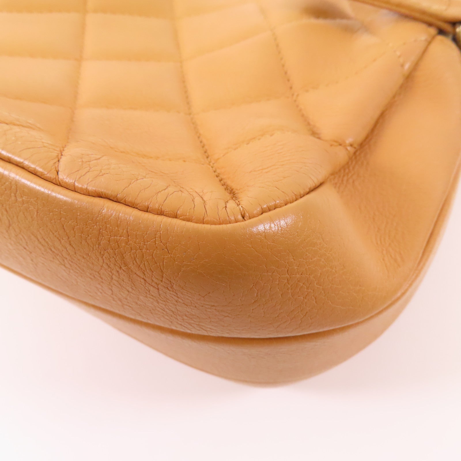 CHANEL 牛皮皮革Shoulder Bag金扣鏈帶肩背袋