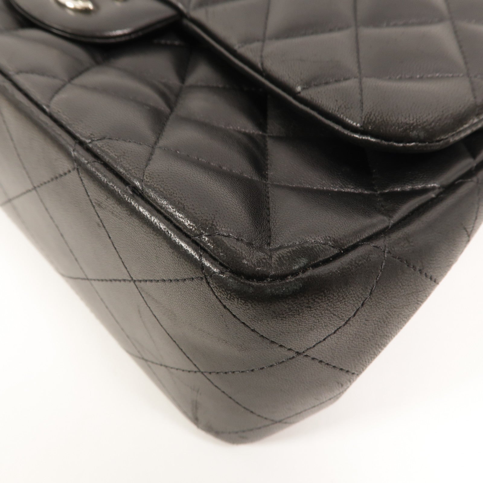CHANEL 羊皮皮革Large Classic鏈帶肩背袋