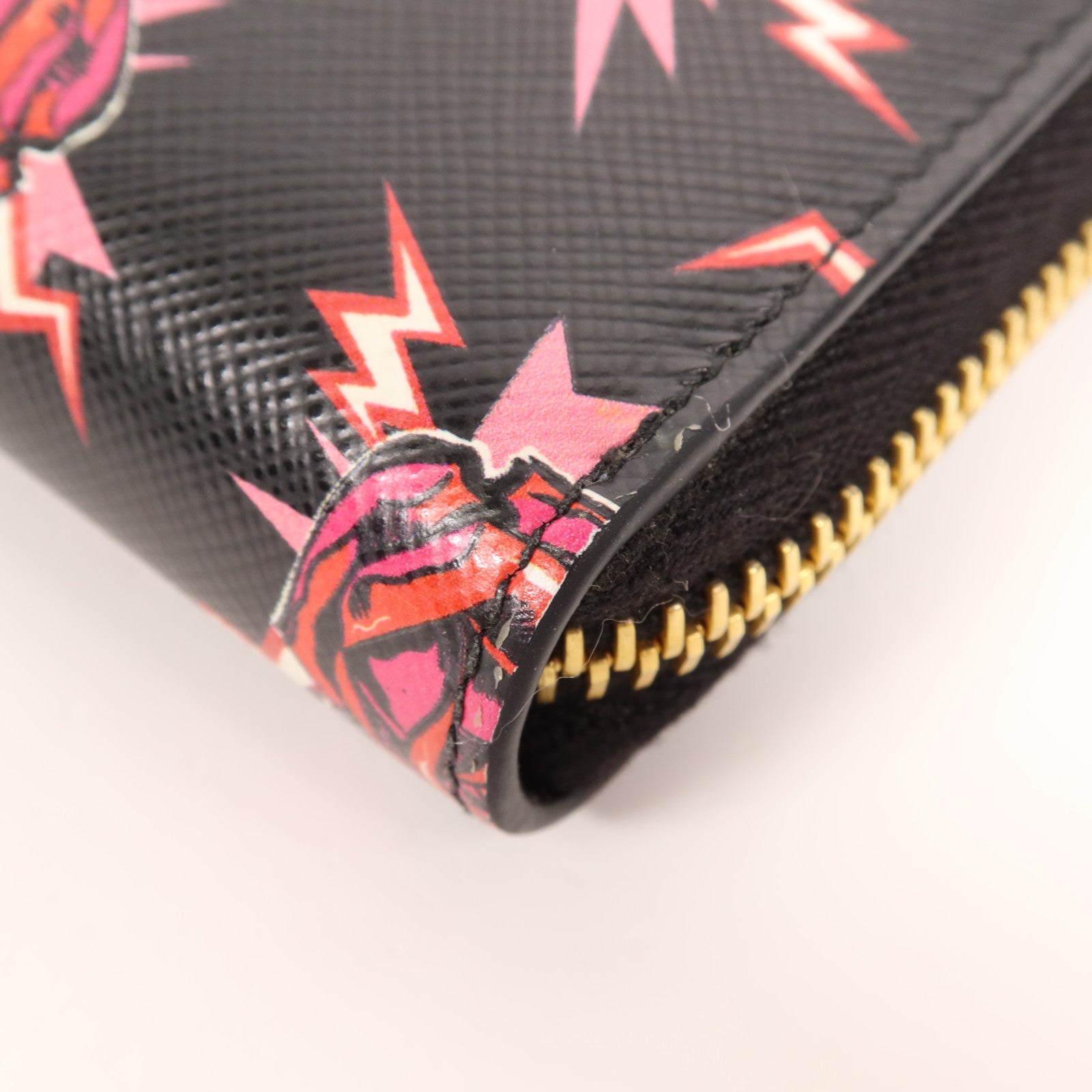 PRADA 牛皮皮革Long Wallet金扣長錢包