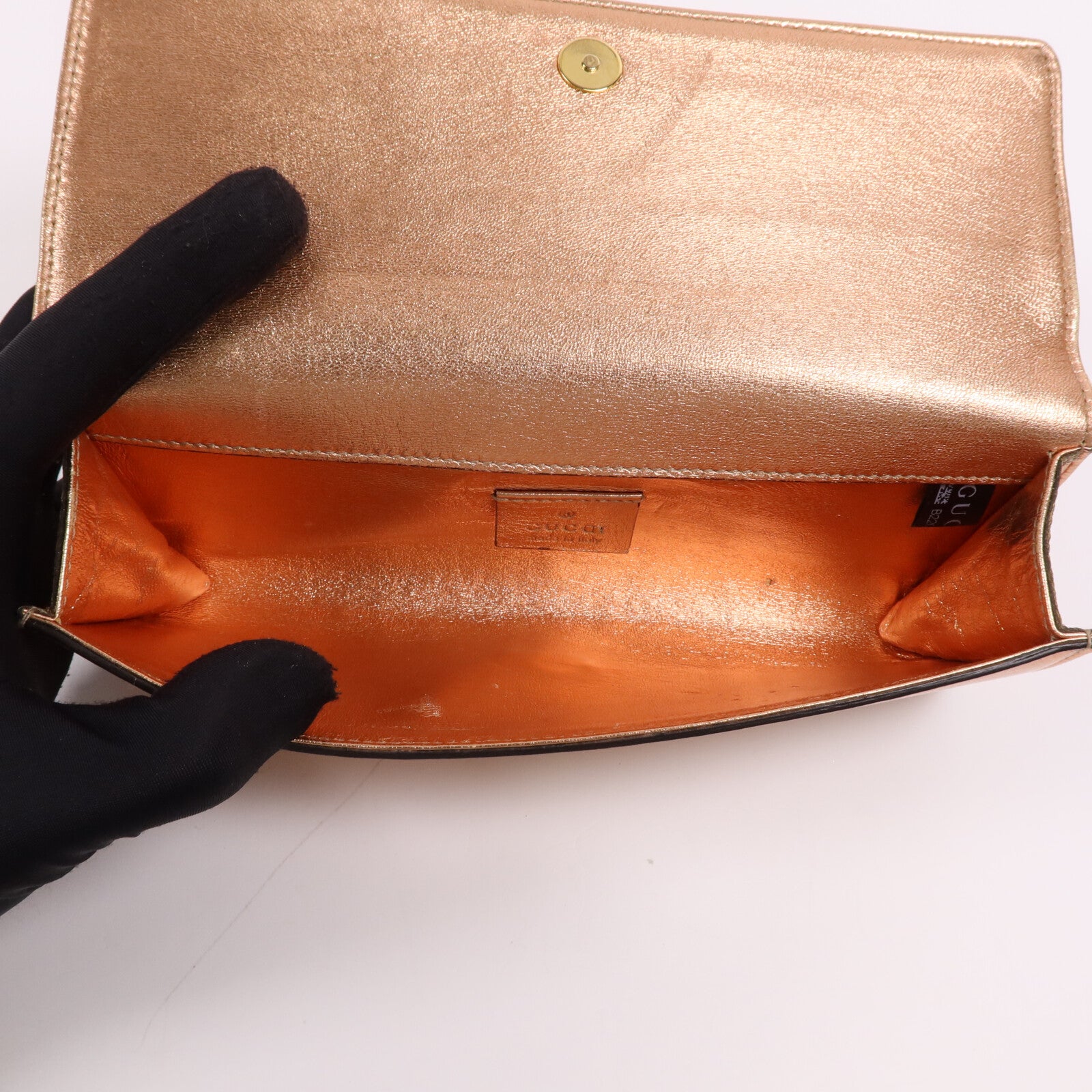 GUCCI 牛皮皮革Clutch金扣手拿包