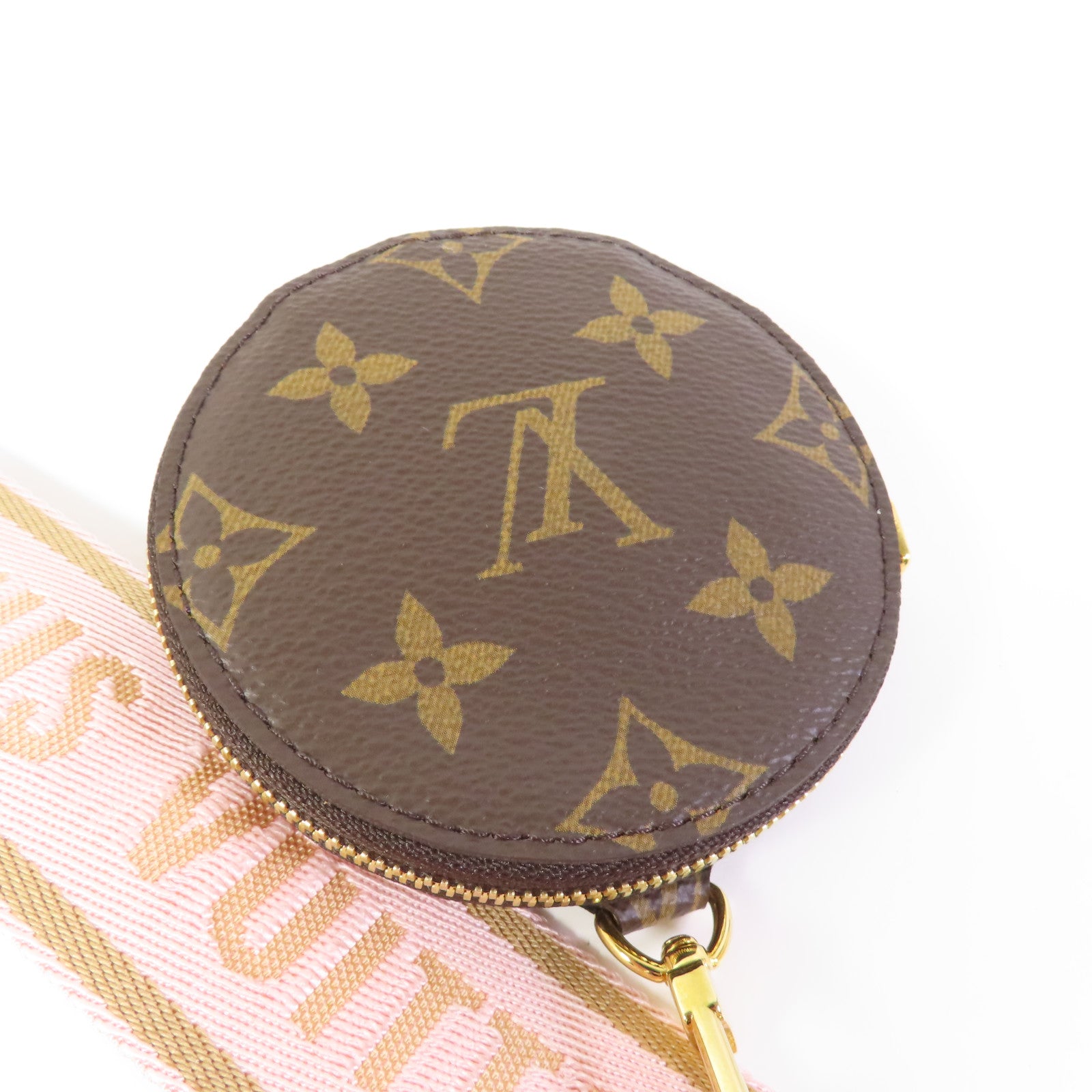 LOUIS VUITTON Monogram Multi Pochette Accessoires金扣手挽肩背兩用袋棕色