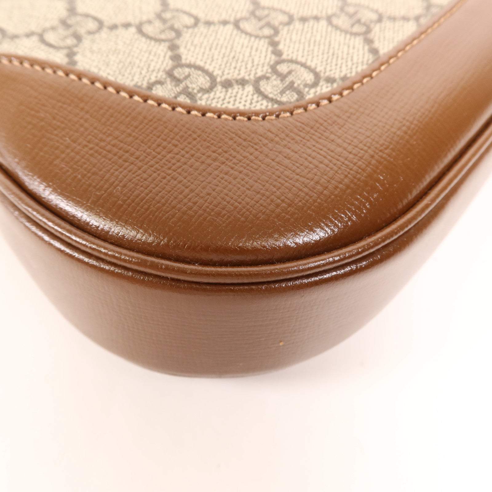 GUCCI 牛皮皮革/塗層帆布Jackie 1961 Small金扣肩背袋