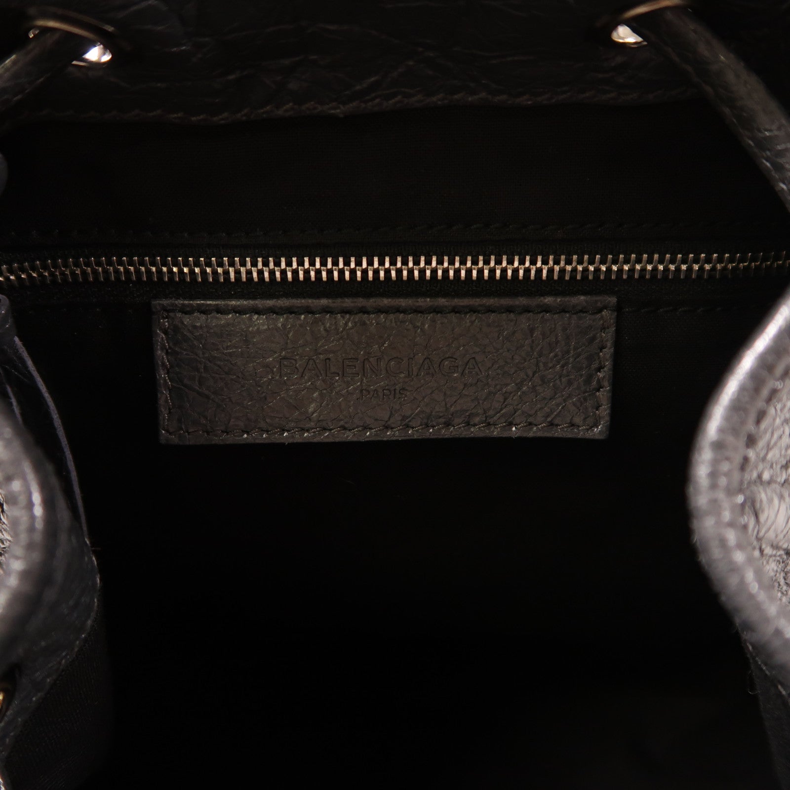 BALENCIAGA 牛皮皮革Backpack銀扣背包