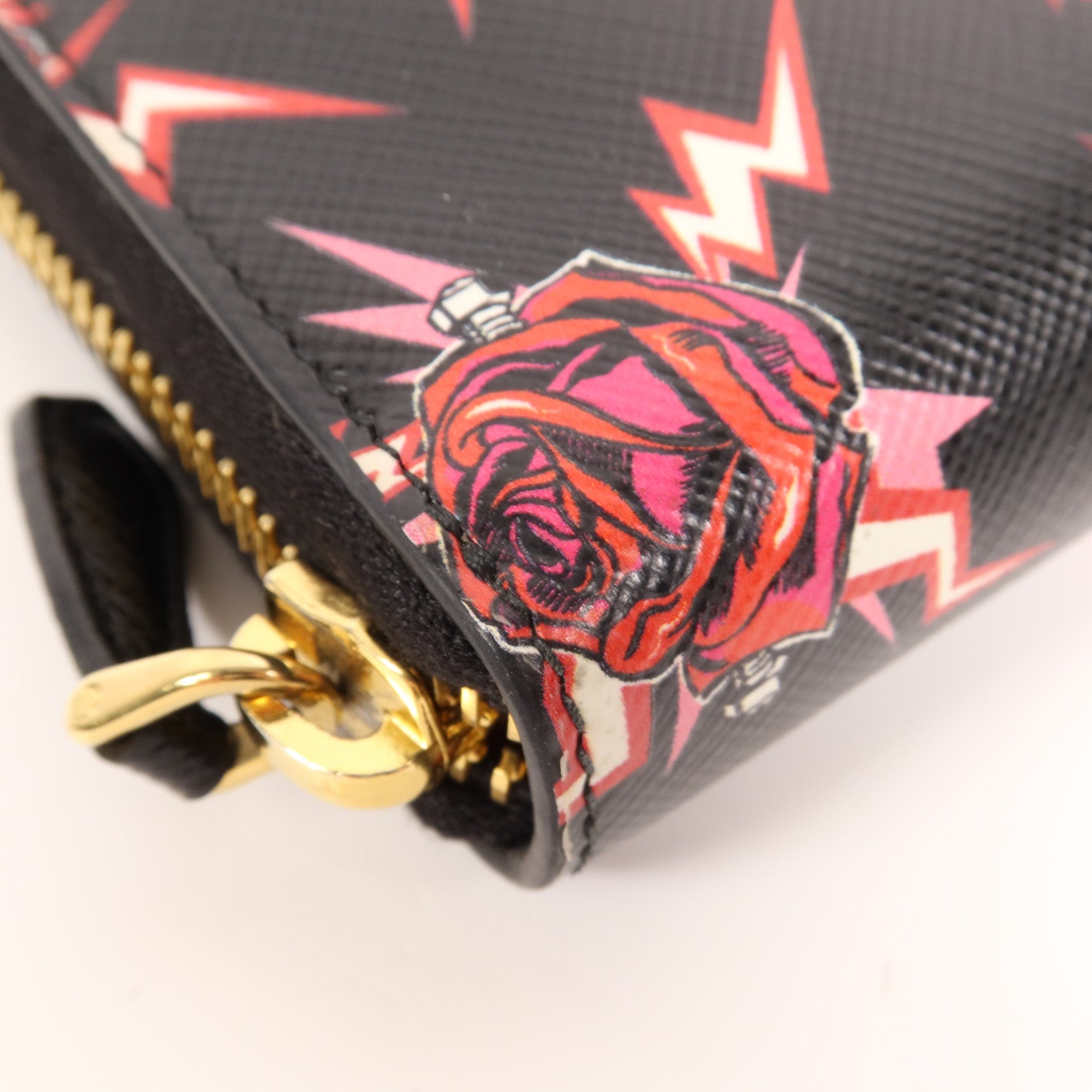 PRADA 牛皮皮革Long Wallet金扣長錢包