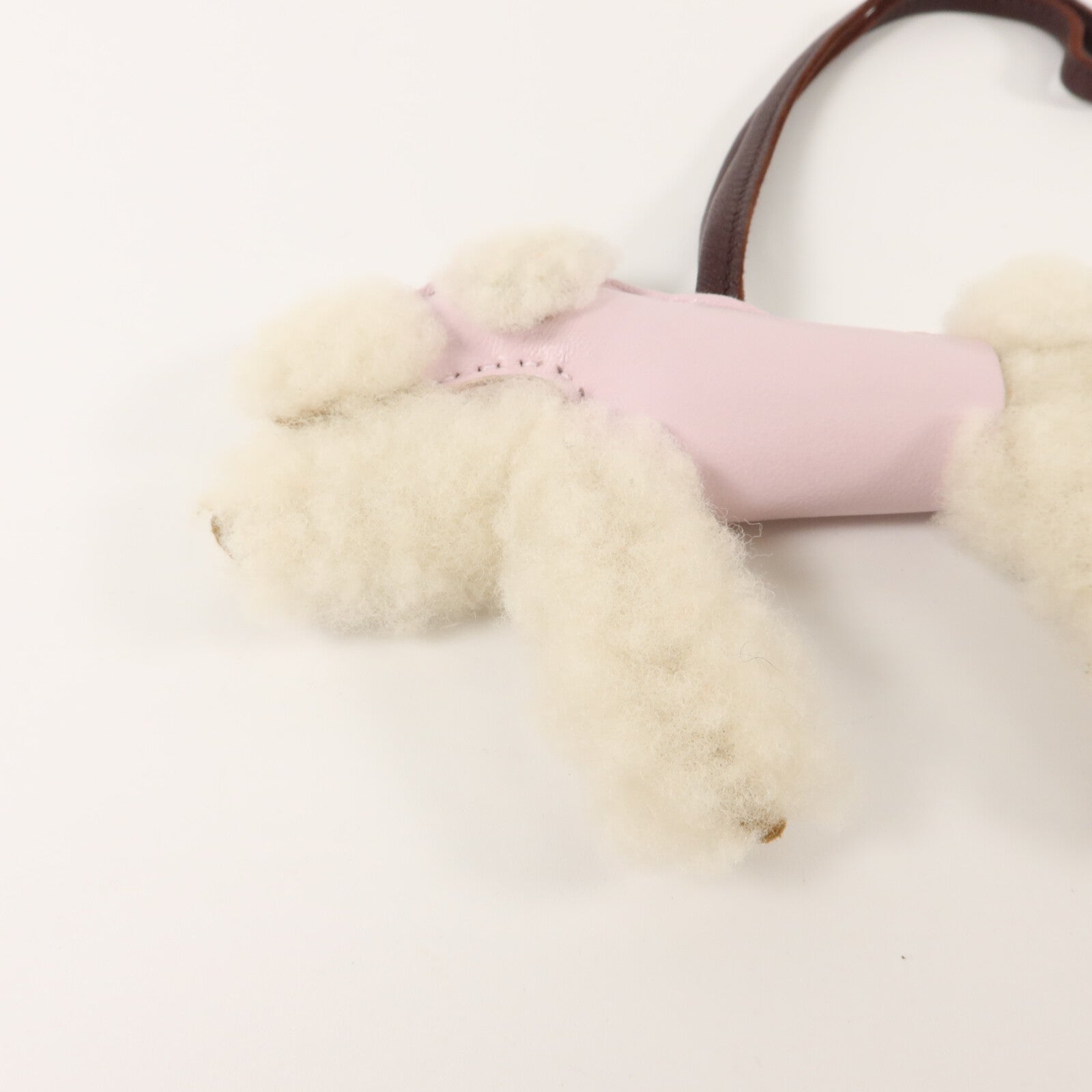 HERMES 羊毛/Milo皮革Budy Charm掛飾Mauve Pale