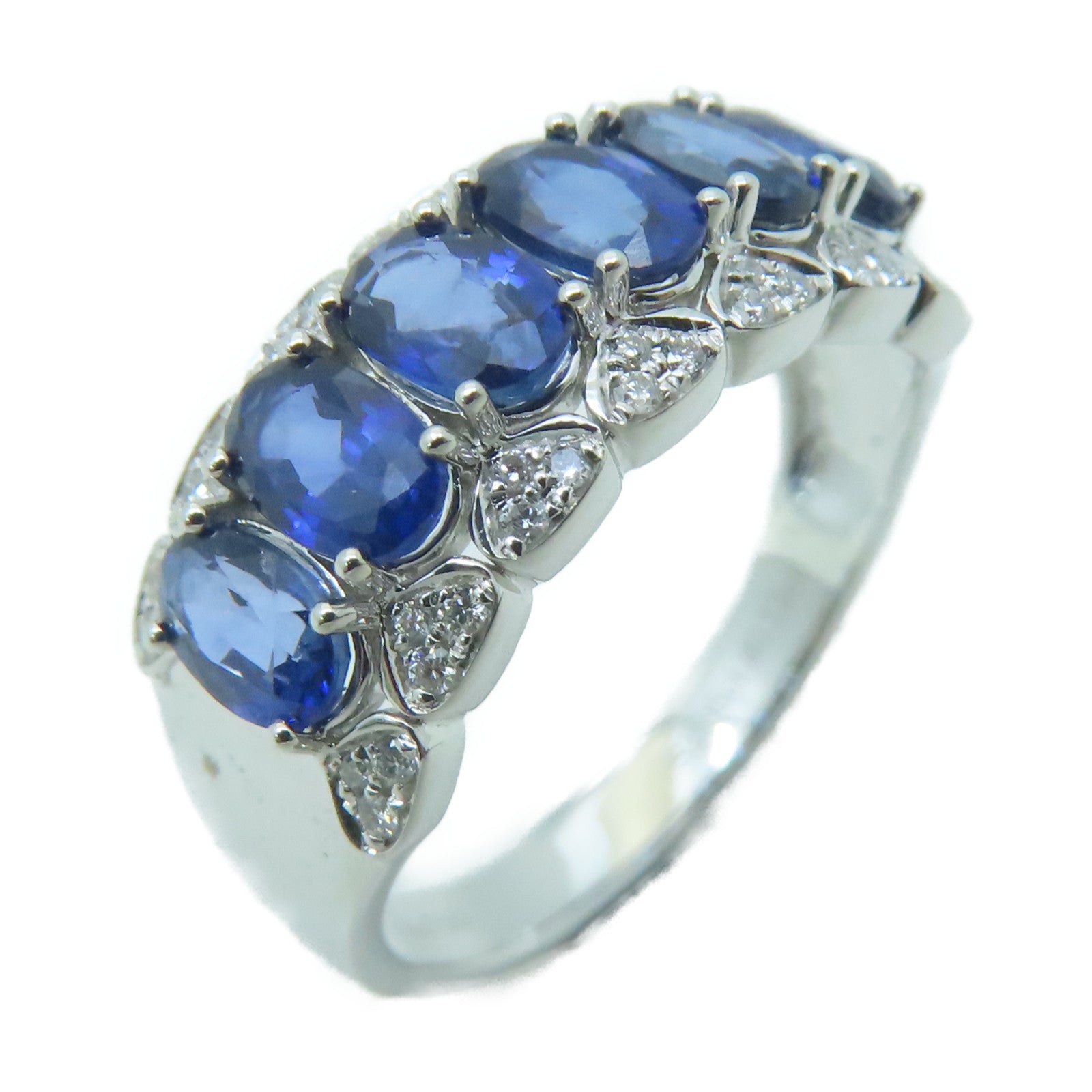 JEWELRY **【激減優惠】18K白金Sapphire Diamond Ring 2.05ct藍寶石/0.12ct鑽石戒指US#5.5