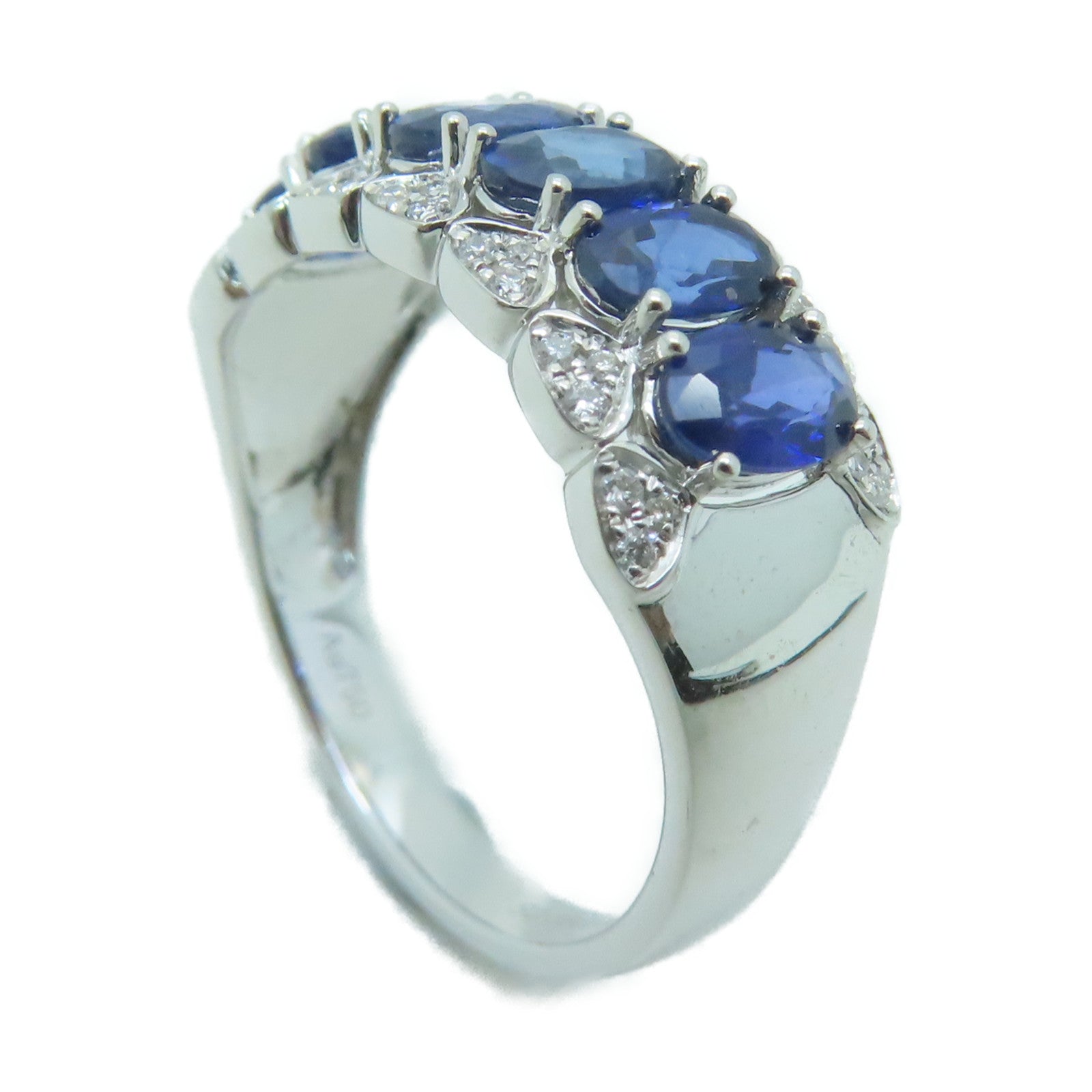 JEWELRY **【激減優惠】18K白金Sapphire Diamond Ring 2.05ct藍寶石/0.12ct鑽石戒指US#5.5