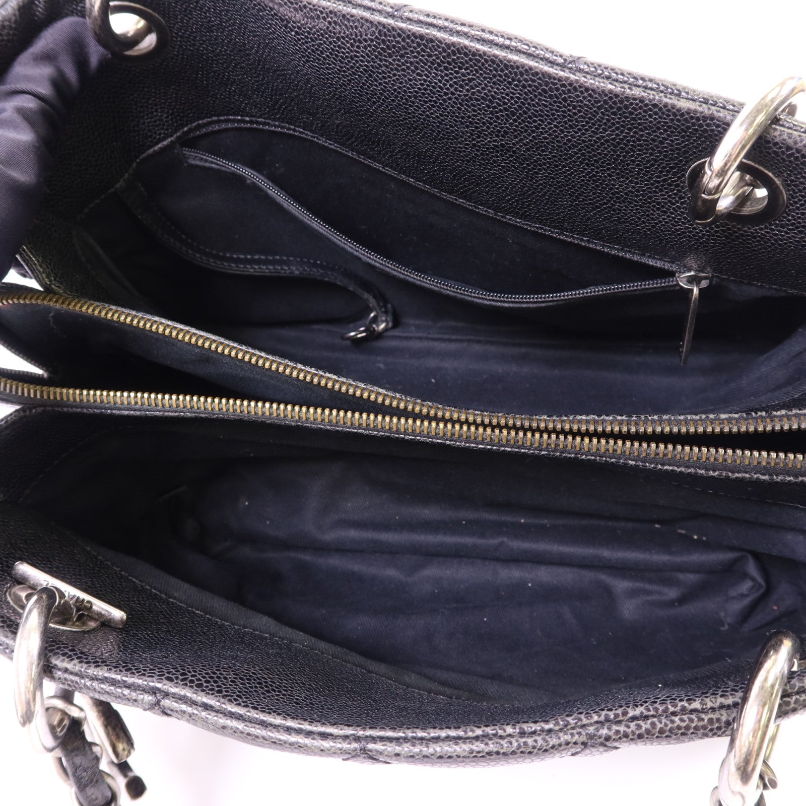 CHANEL 牛皮皮革Chic Shopping Tote銀扣肩背袋