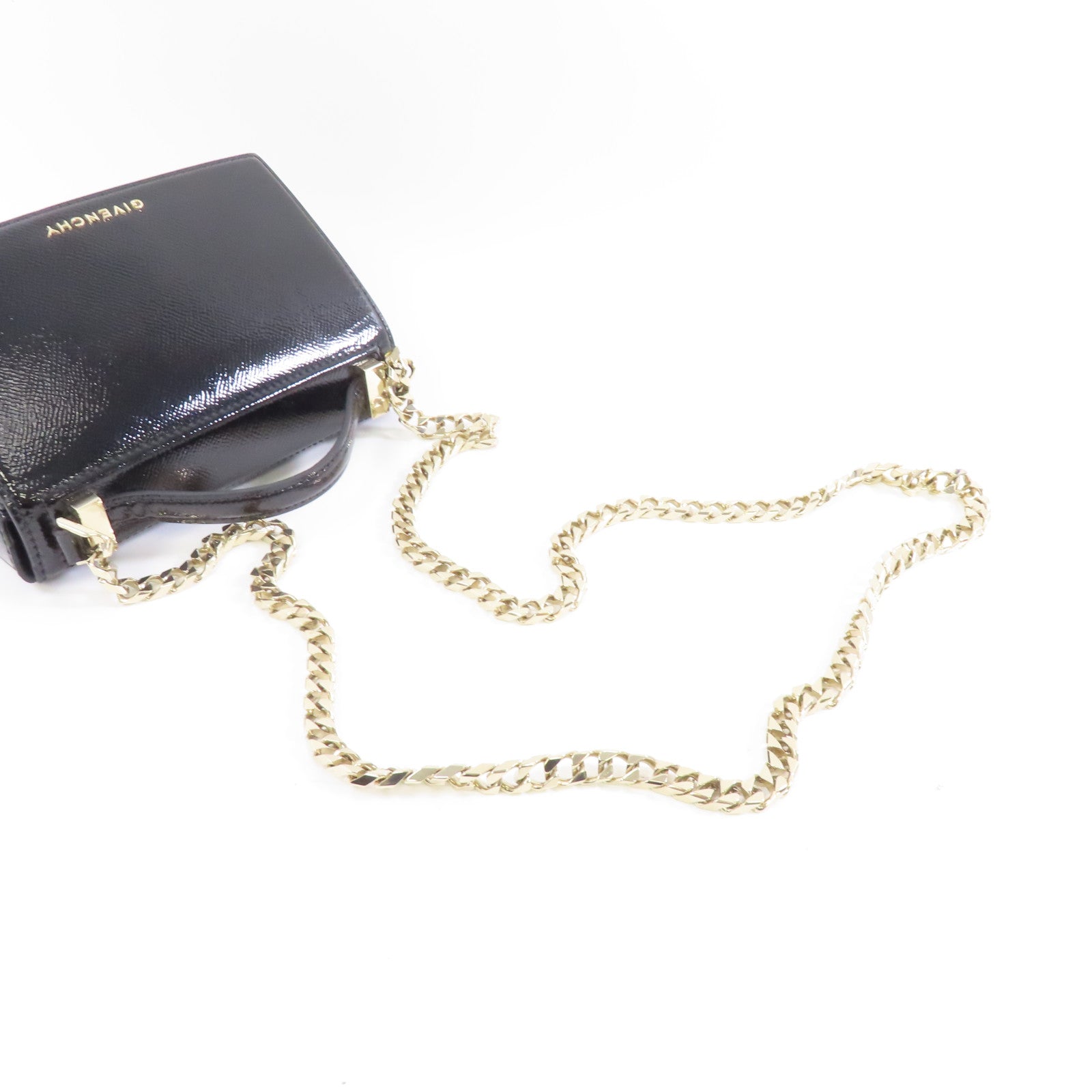 GIVENCHY 牛皮皮革2 Way Shoulder金扣手挽肩背兩用袋黑色