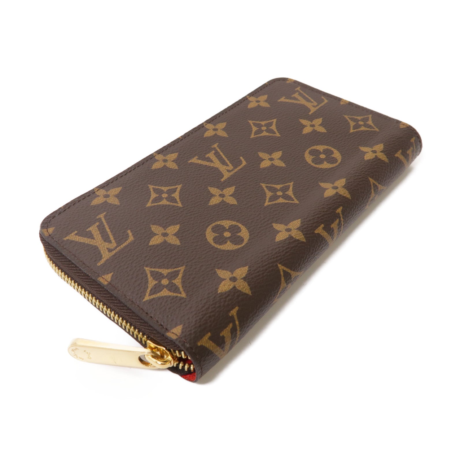 LOUIS VUITTON Monogram Portefeuille Zippy Wallet金扣長錢包棕色