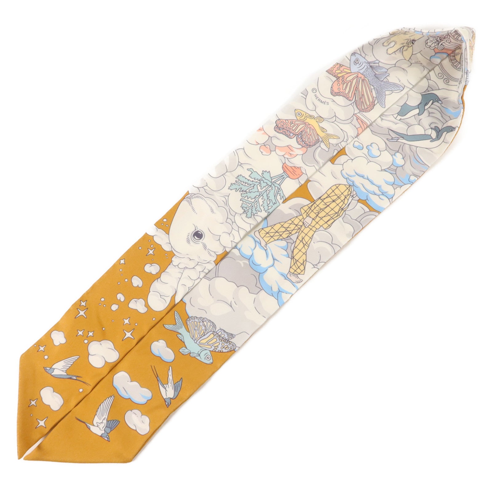 HERMES 絲質Twilly絲巾
