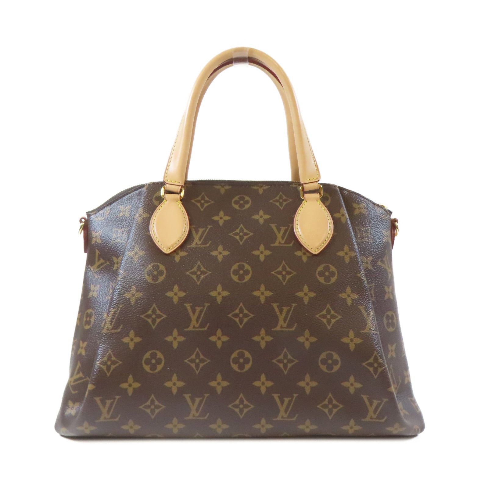 LOUIS VUITTON Monogram Rivoli MM 2 Way Shoulder金扣手挽肩背兩用袋啡色