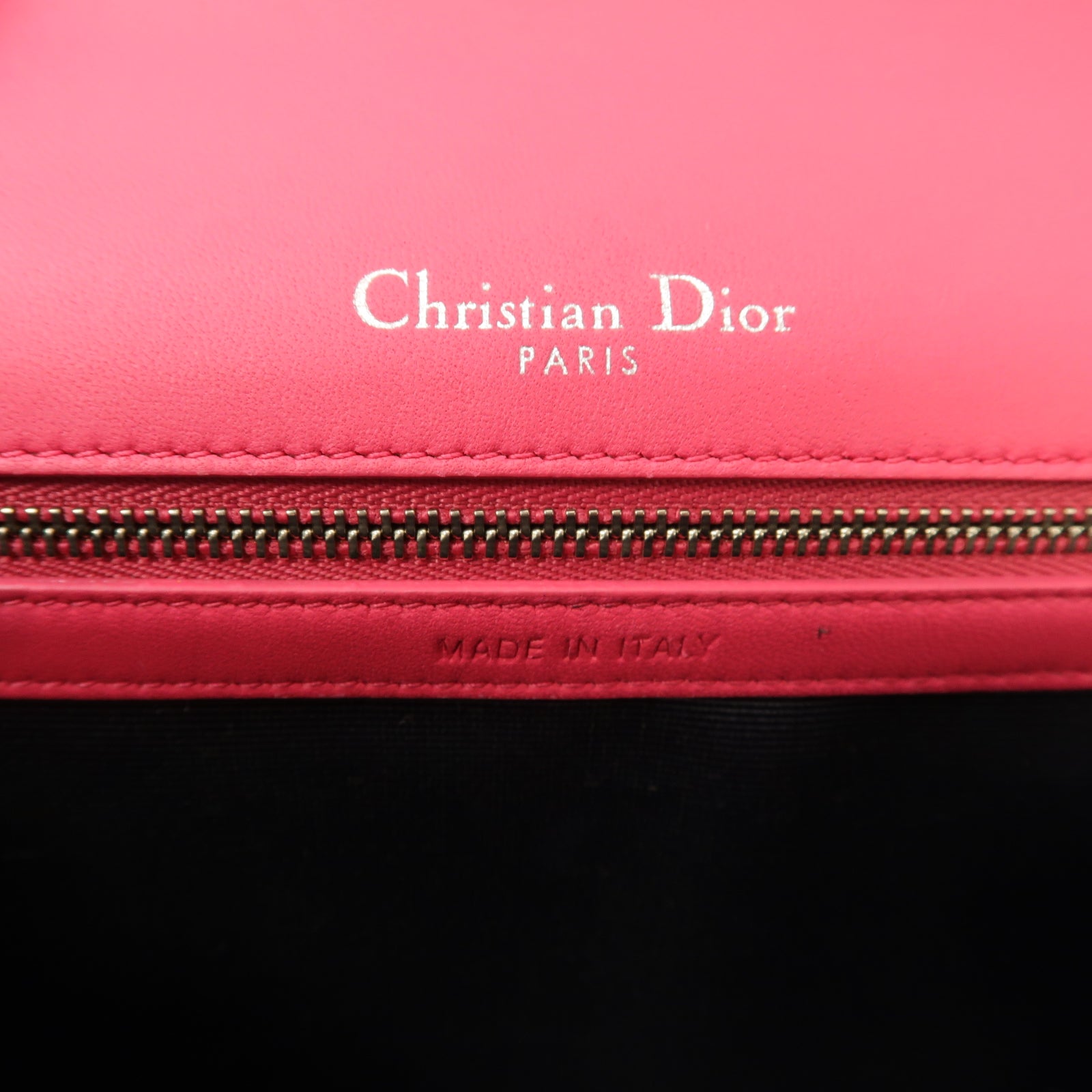 Dior 羊皮皮革Diorama Mini Chain Shoulder Bag銀扣鏈帶肩背袋粉紅色