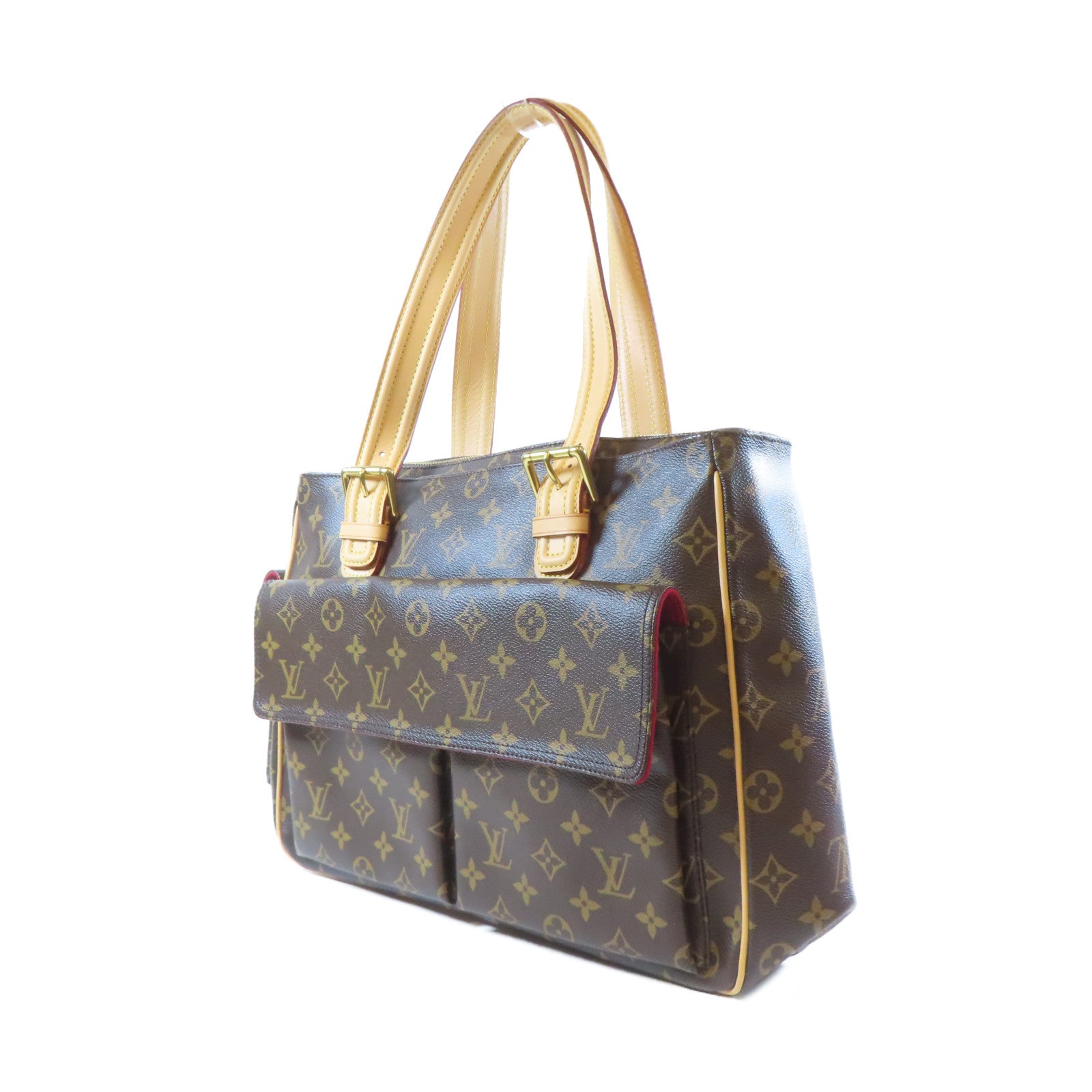 LOUIS VUITTON Monogram Multipli-Cite金扣肩背袋啡色